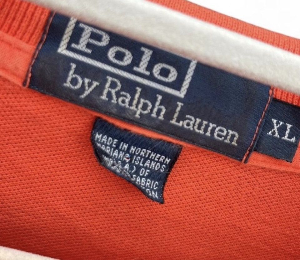 Polo Ralph Lauren Vintage Polo Ralph Lauren Pique Polo Shirt Orange XL Size US XL / EU 56 / 4 - 6 Thumbnail