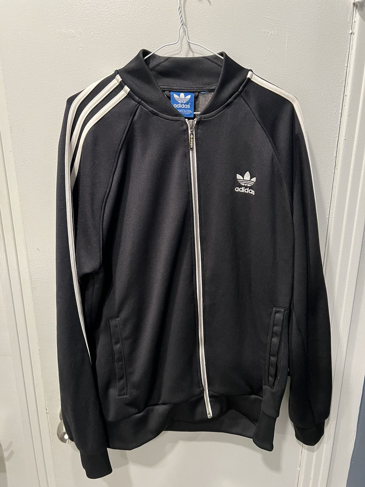 Adidas superstar jacket black best sale