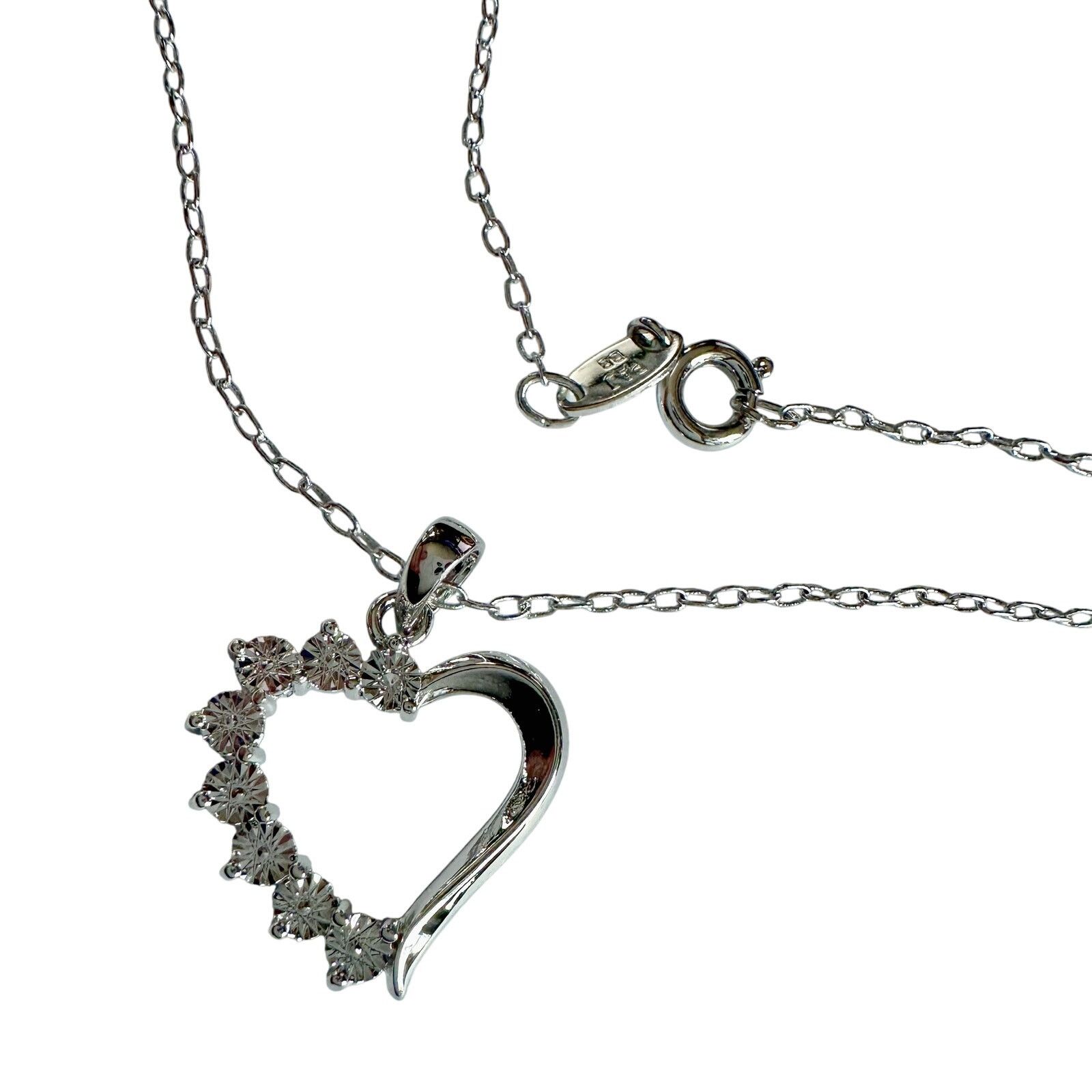 Other Beautiful Heart Necklace - Illusion Set Diamond Accent Size ONE SIZE - 9 Thumbnail