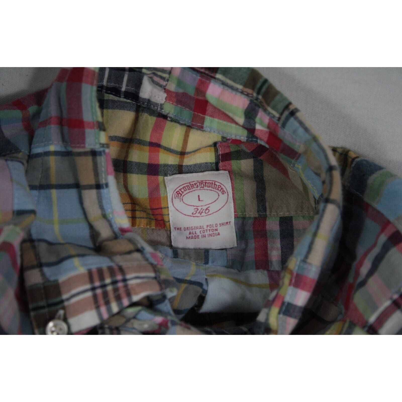 Brooks Brothers Vintage Brooks Brothers 346 Patchwork Plaid Shirt Button Up Size US L / EU 52-54 / 3 - 6 Thumbnail