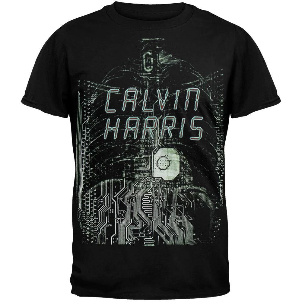 Vtg Calvin Harris - X-Ray Circuit Board Album T-Shirt - XL