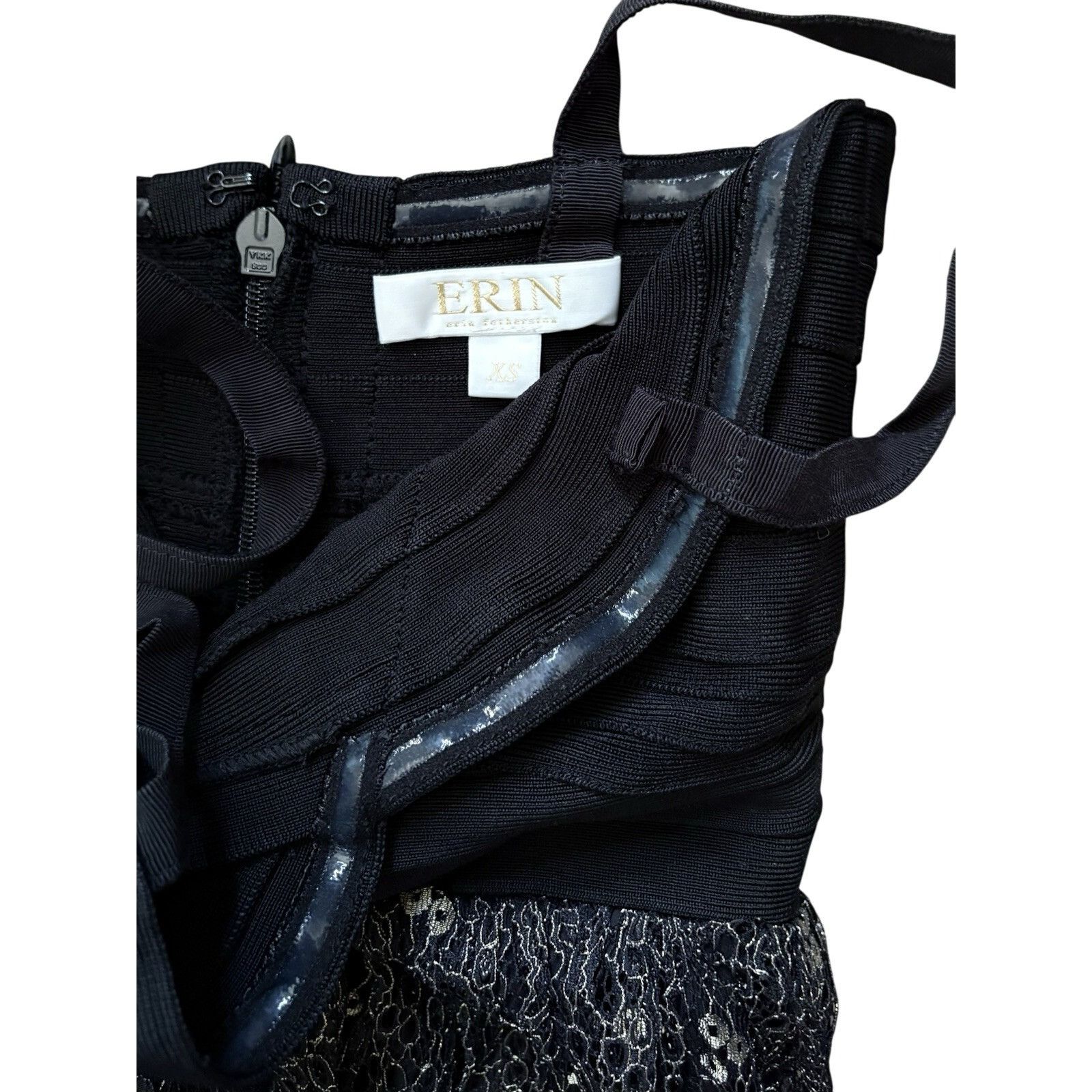 Anthropologie $475 Anthropologie Erin Fetherston XS Mini Dress Black Cockt Size XS / US 0-2 / IT 36-38 - 6 Thumbnail