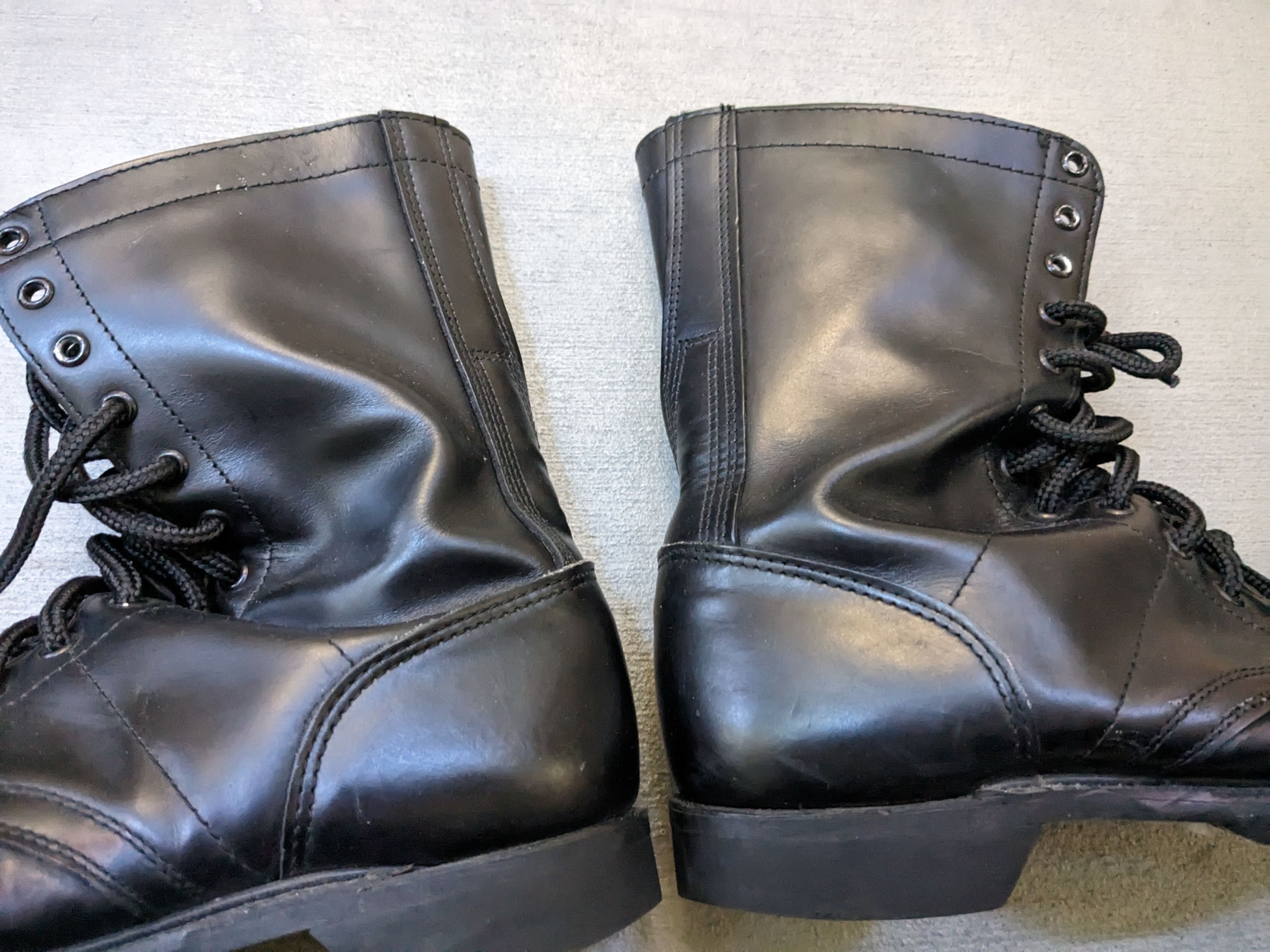 Vintage Vintage Combat Boots Black 8.5 Leather Biker Chunky Rubber Size US 8.5 / EU 41-42 - 5 Thumbnail