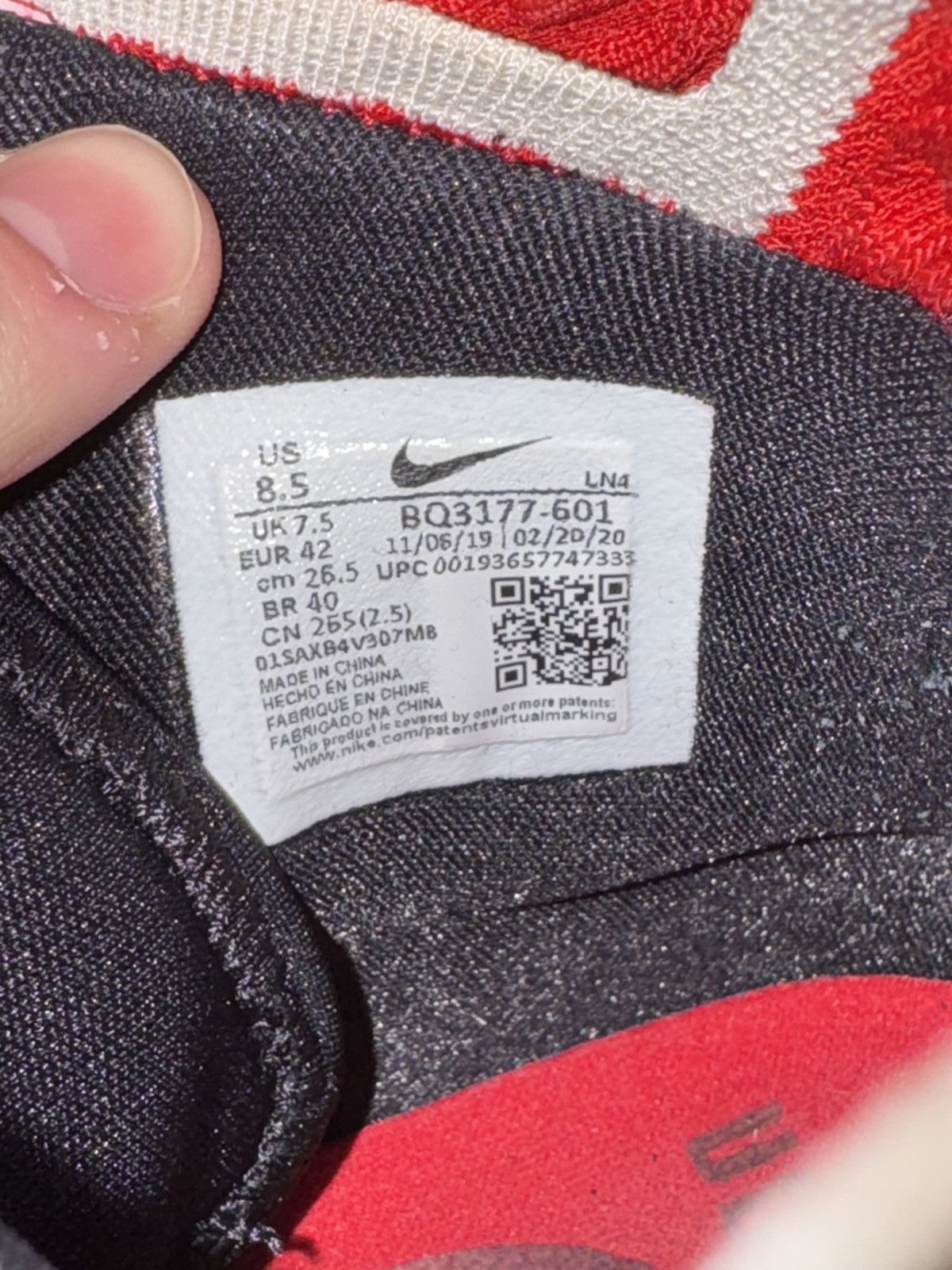 Nike Nike LeBron 17 RD/WH/BK Size US 8.5 / EU 41-42 - 6 Thumbnail