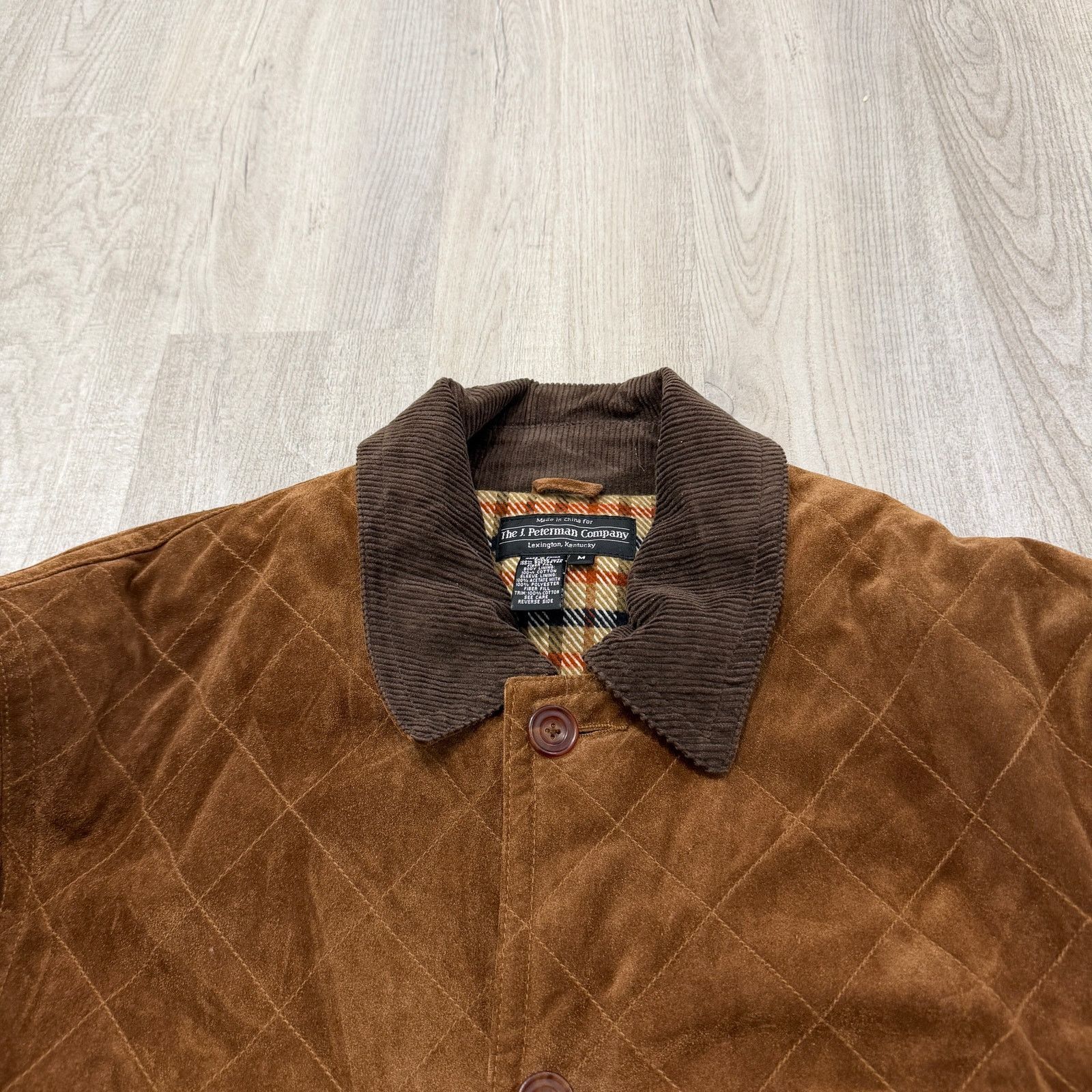 Vintage J Peterman Suede Leather Jacket Mens Medium Brown Chore Size US M / EU 48-50 / 2 - 3 Thumbnail