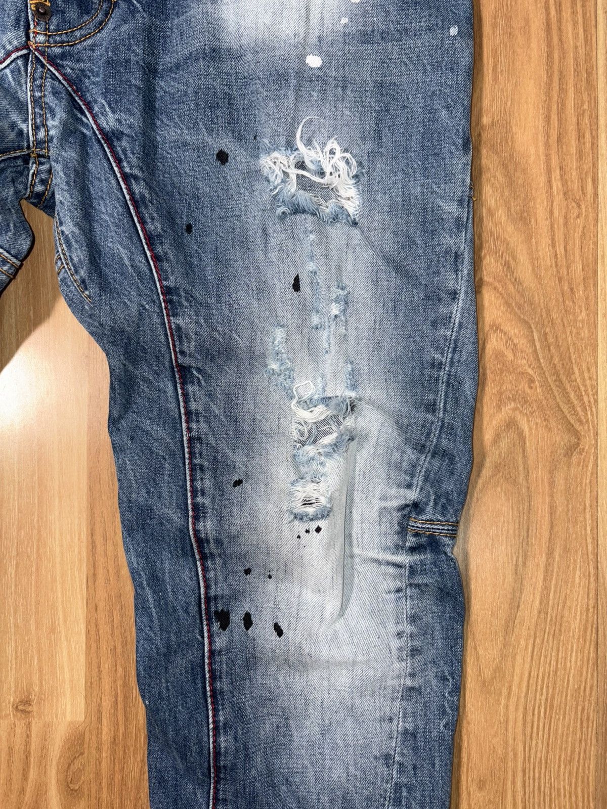 Japanese Brand The New Look Eight 3D Twisted Seam Distressed Denim -Size 28 Size US 28 / EU 44 - 8 Thumbnail