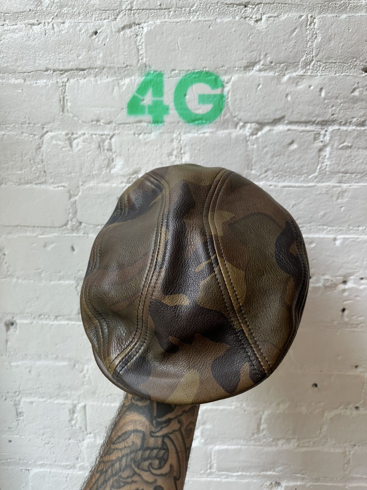 Chrome Hearts Chrome Hearts NEW Camo Hunting / Golf Leather Hat Size ONE SIZE - 8 Thumbnail