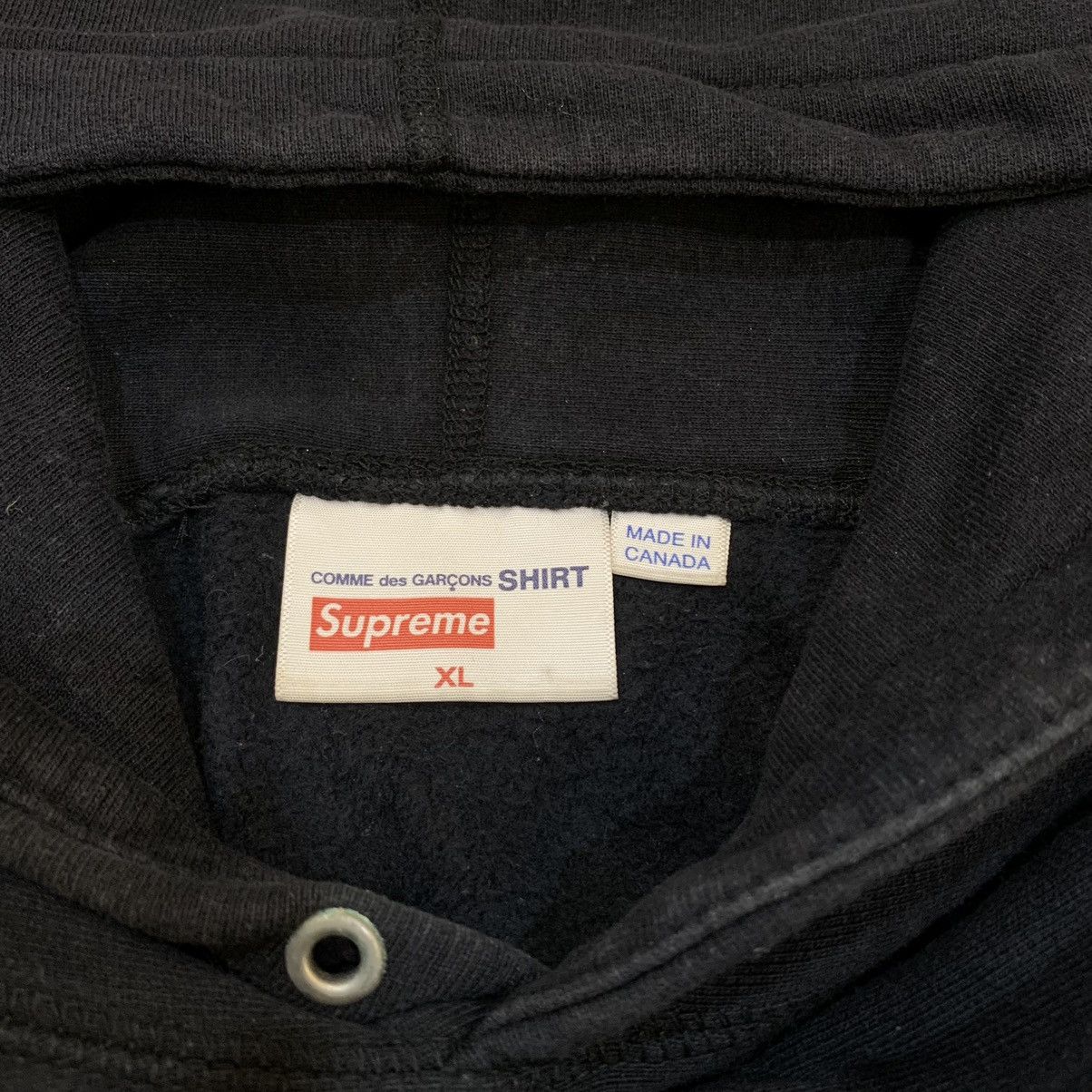 Comme des Garcons SHIRT × Supreme Supreme x Comme des garcons FW17 Hooded Sweatshirt Size US XL / EU 56 / 4 - 10 Thumbnail