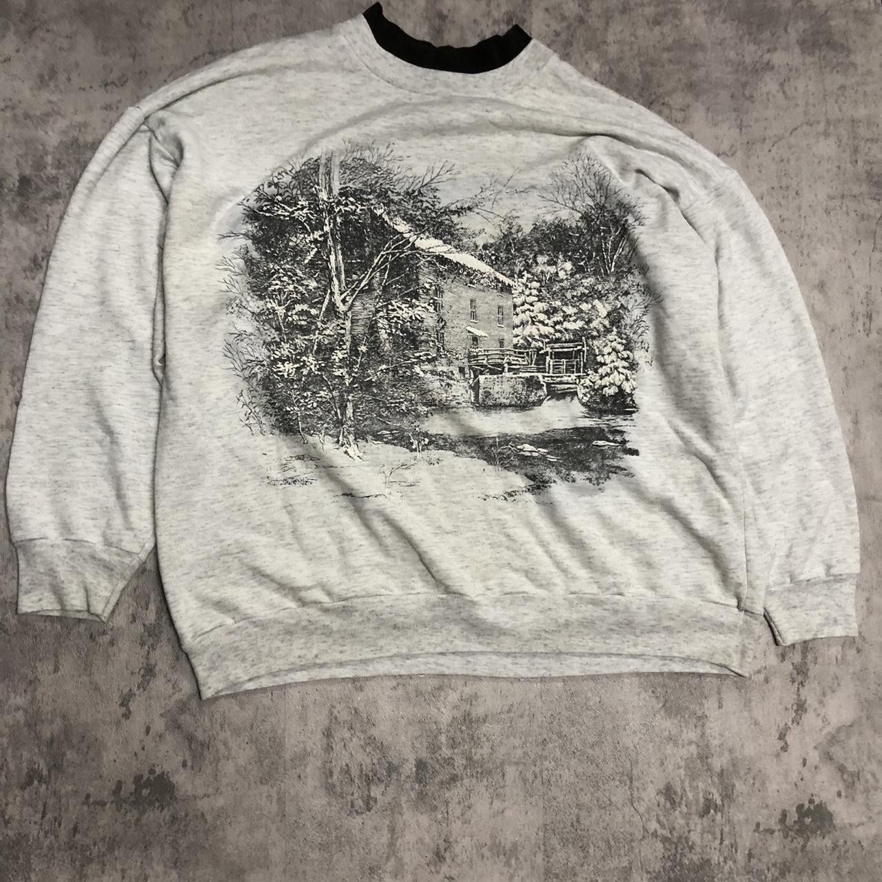 Other Grey and black vintage sweatshirt with a unique print finds Size L / US 10 / IT 46 - 1 Thumbnail