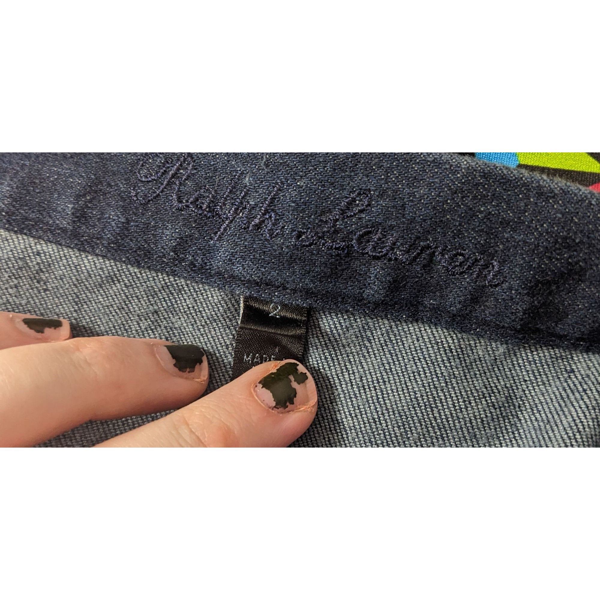 Ralph Lauren Vintage Ralph Lauren Blue Denim Skirt With Leather And Chain Size 26" / US 2 / IT 38 - 5 Thumbnail