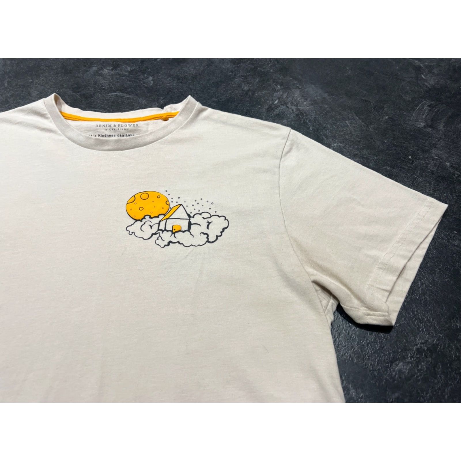 Denime Denim & Flower T-Shirt Yellow Short Sleeve XL Men Denim & Flower Not This Again Ricky Singh Flower Graphic 90s? Size US XL / EU 56 / 4 - 5 Thumbnail