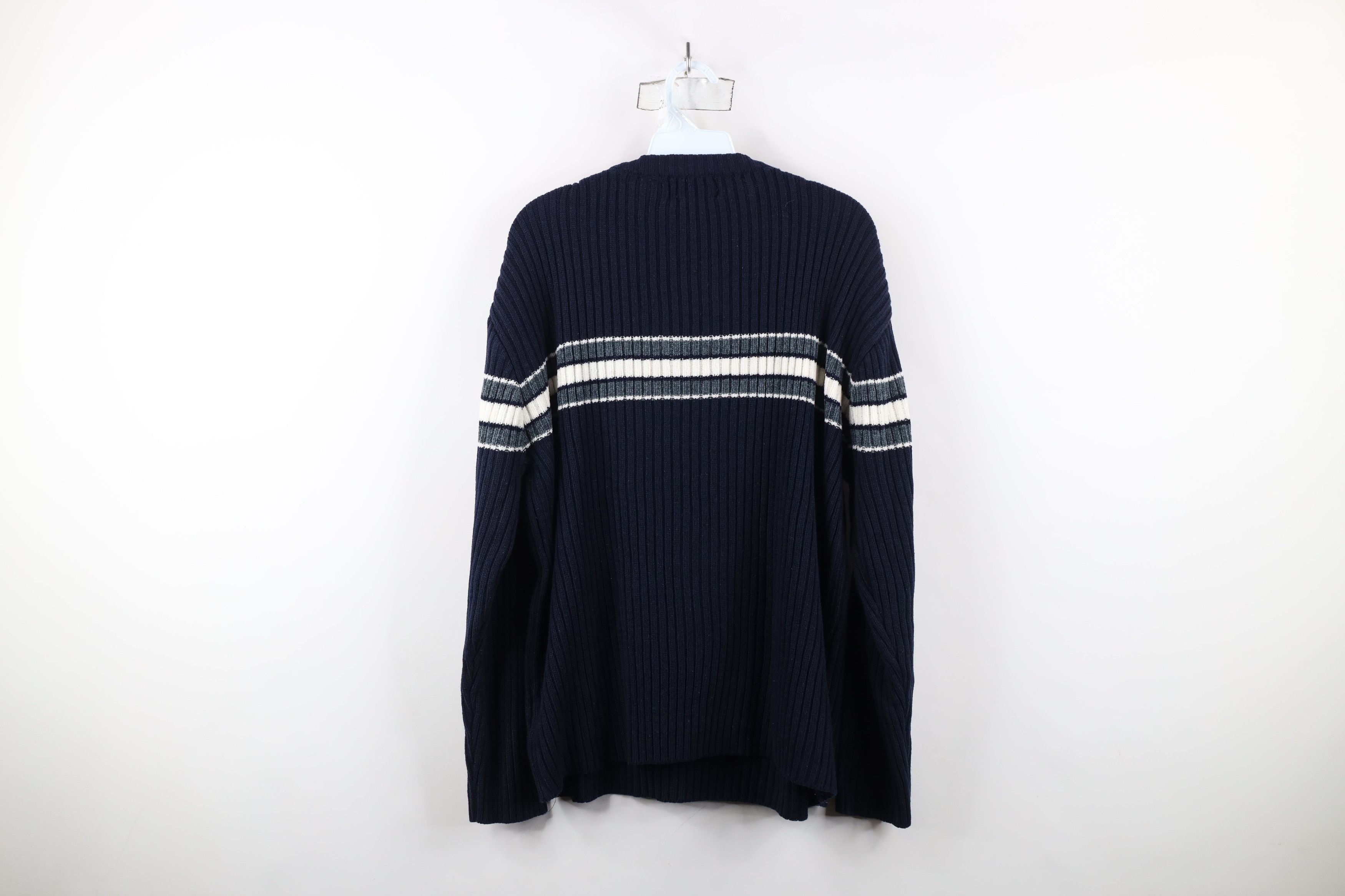 Vintage Vintage 90s Streetwear Block Chunky Ribbed Knit Sweater Size US XL / EU 56 / 4 - 9 Thumbnail