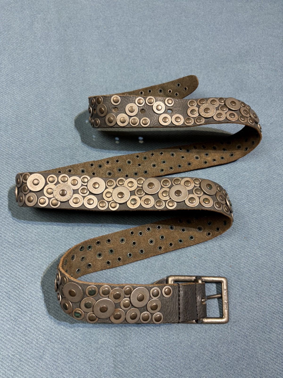 Dsquared2 2000s Dsquared Leather Studded Metal Belt Size ONE SIZE - 1 Thumbnail