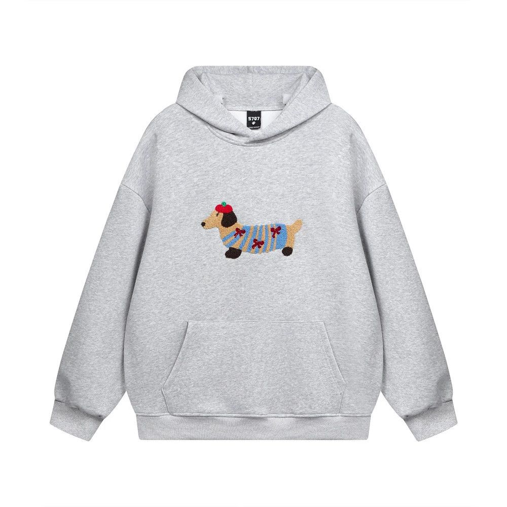 Japanese Brand Men's cartoon casual fun dachshund puppy loose hoodie Size US M / EU 48-50 / 2 - 1 Thumbnail