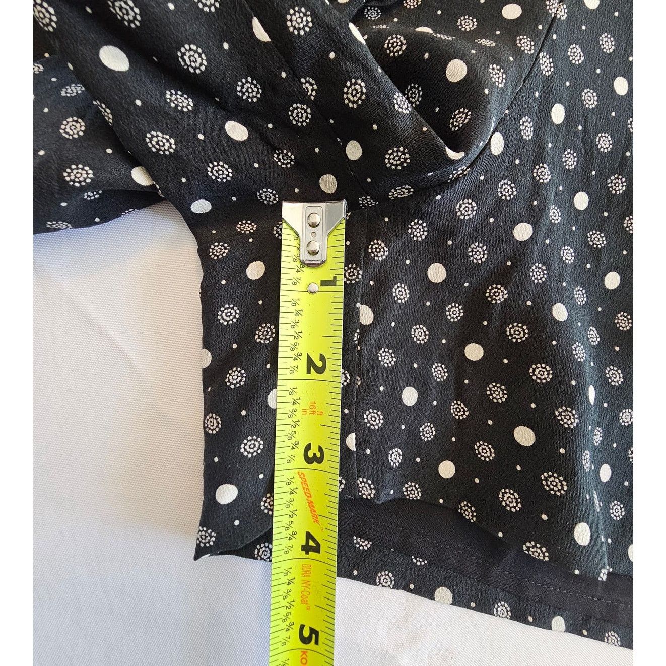 Madewell EUC Madewell Silk Black Polka Dot Petalplay Romper XXS Size 24" / US 00 / IT 34 - 9 Thumbnail