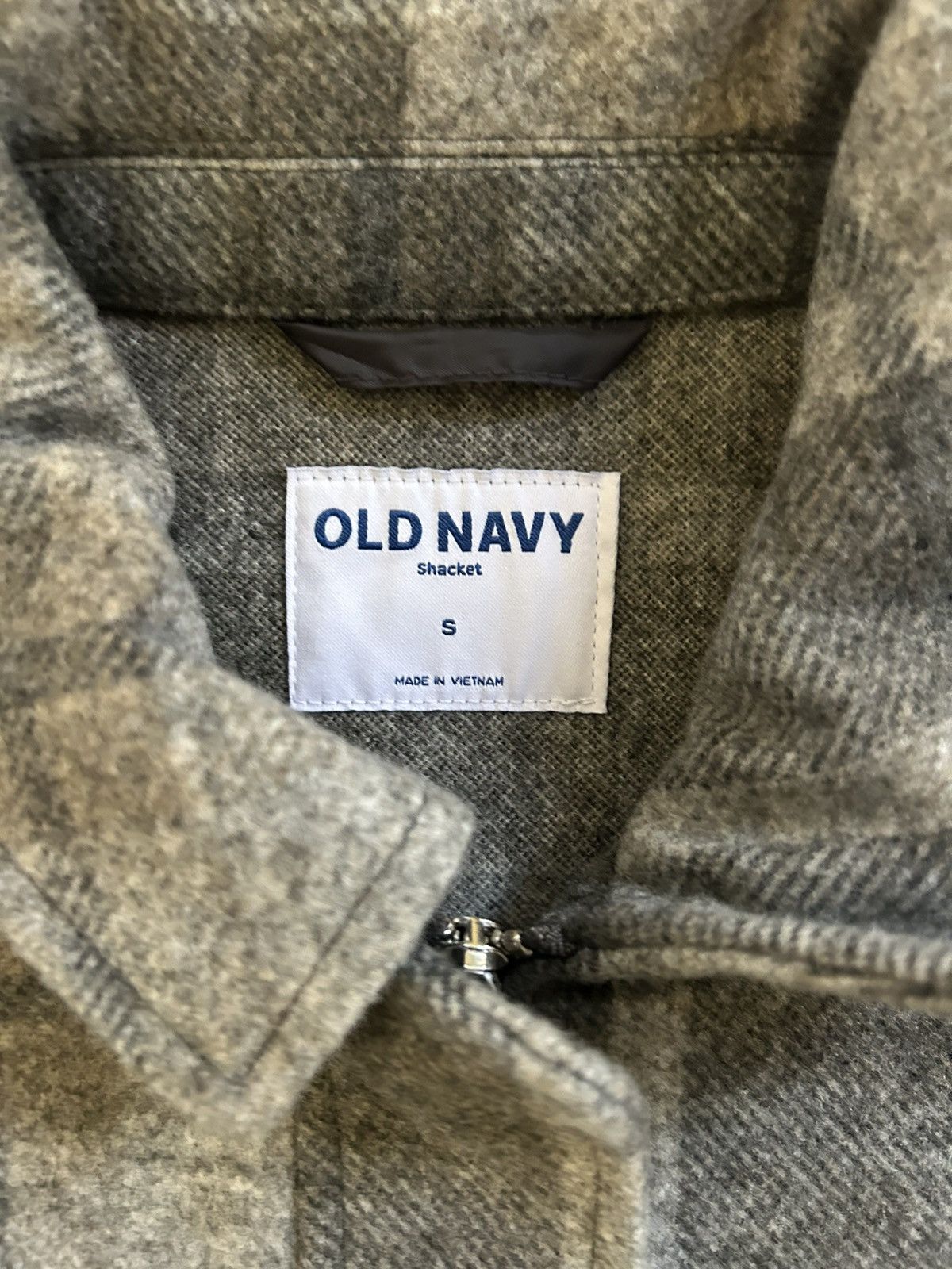 Old Navy Grey Women’s Flannel Jacket Size S / US 4 / IT 40 - 2 Thumbnail
