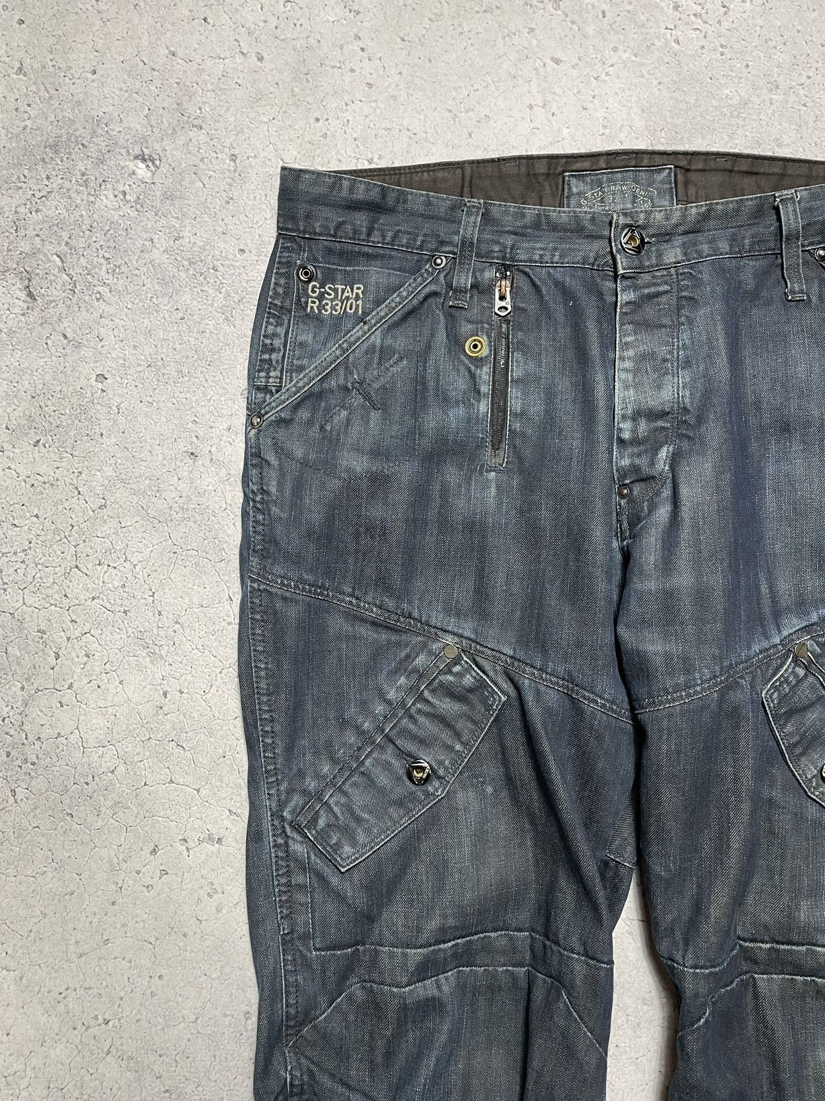 G-Star × Japanese Brand Vintage Cargo Jeans Denim G-Star Raw Y2K Size US 36 / EU 52 - 6 Thumbnail