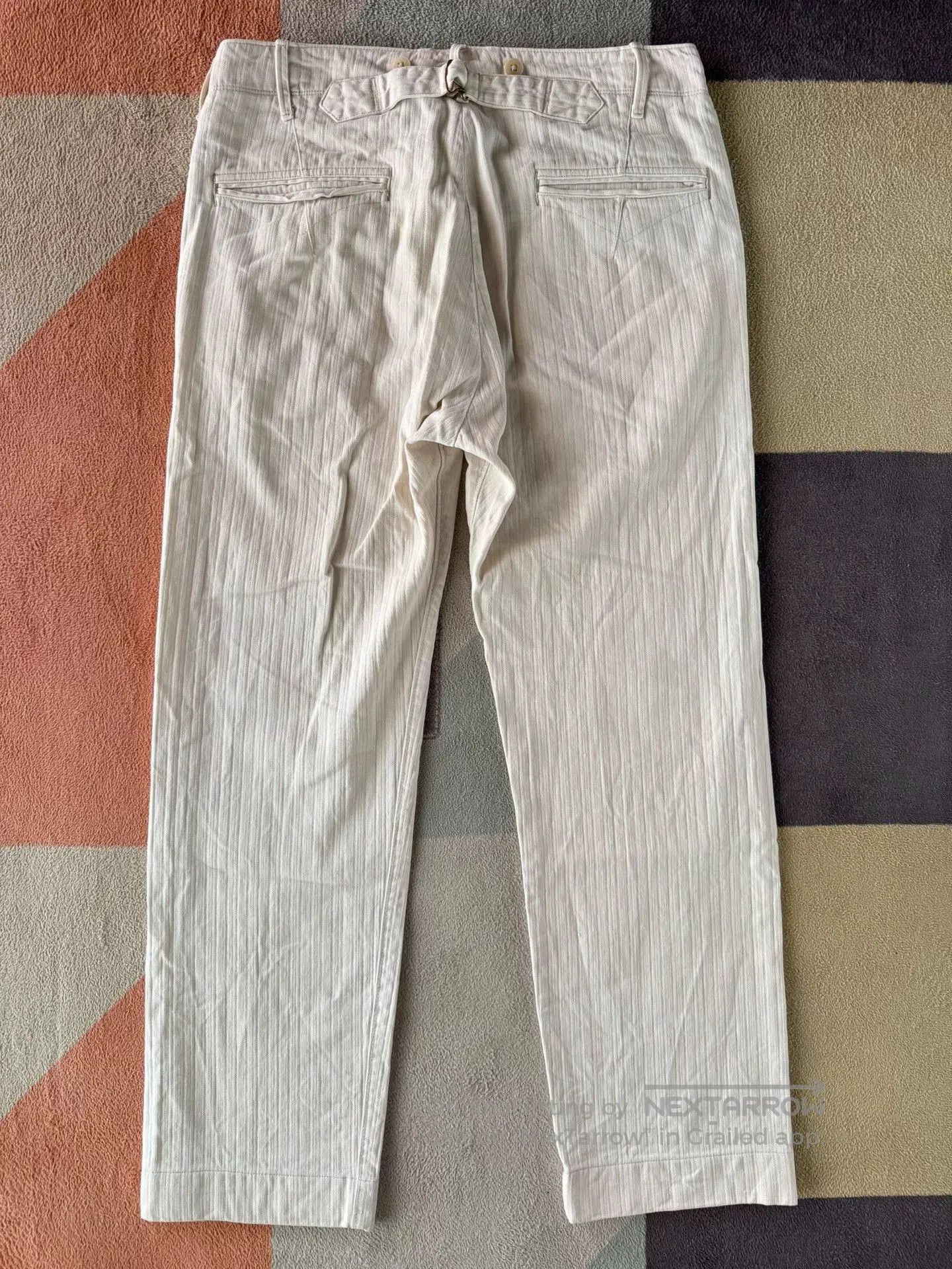 RRL Ralph Lauren Ralph Lauren RRL White Herringbone Pants. Size US 31 - 6 Thumbnail