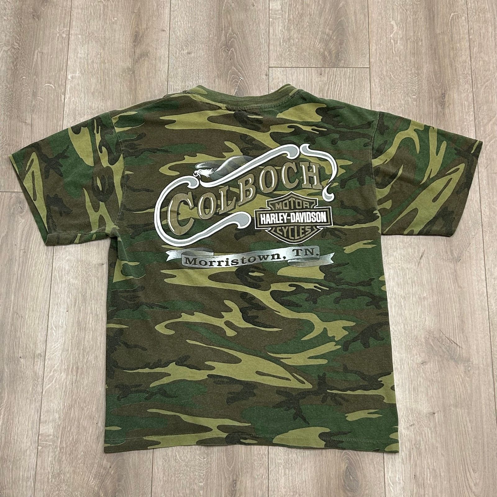 Harley Davidson vintage 2000 Harley Davidson Colboch Camo Tee Size Large L Size US L / EU 52-54 / 3 - 3 Thumbnail