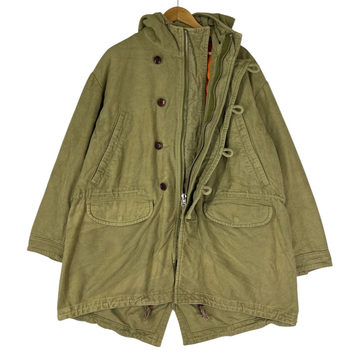45rpm 🔥 UMI 908 45rpm MOLESKIN HOODED PARKA MADE IN JAPAN Size US L / EU 52-54 / 3 - 2 Thumbnail
