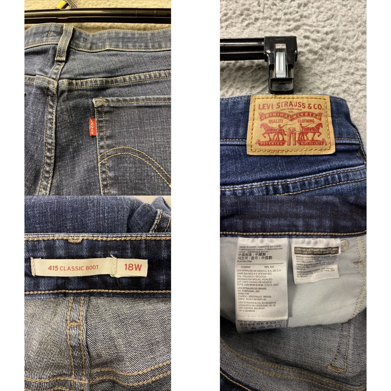 Levi's Levi's 415 Boot Cut Jeans Women's Plus Size 18W Blue Denim 30in Inseam Medium Wash Stretch Size 40" / US 18 - 8 Thumbnail