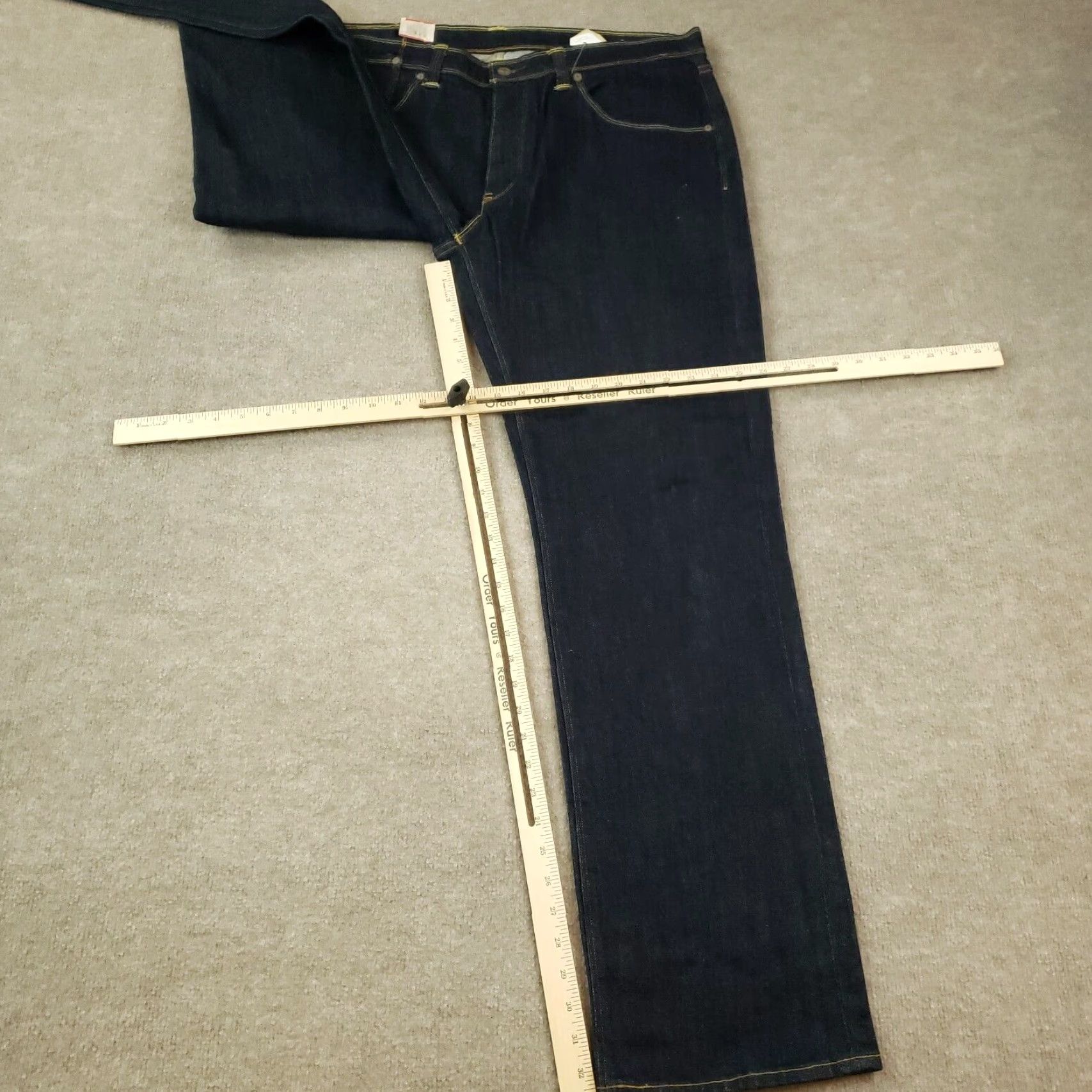 Levi's Levis 514 Straight Leg Jeans Mens 38x33 Blue Mid Rise Stretch 5 Pocket Size US 38 / EU 54 - 2 Thumbnail