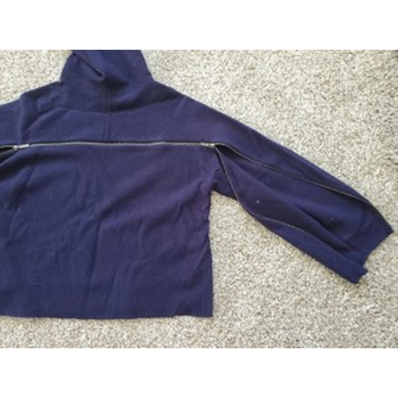 Armani Exchange A|X Armani Exchange 100% Wool Dark Blue Hooded Sweater, XL Size XL / US 12-14 / IT 48-50 - 4 Thumbnail