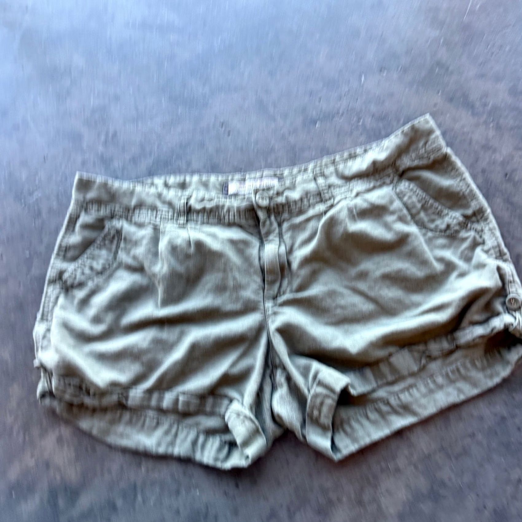 Vintage VINTAGE Abercrombie & Fitch Linen Blend Green Mini Casual Shorts Women’s L Chino Size 36" / US 14 / IT 50 - 2 Thumbnail