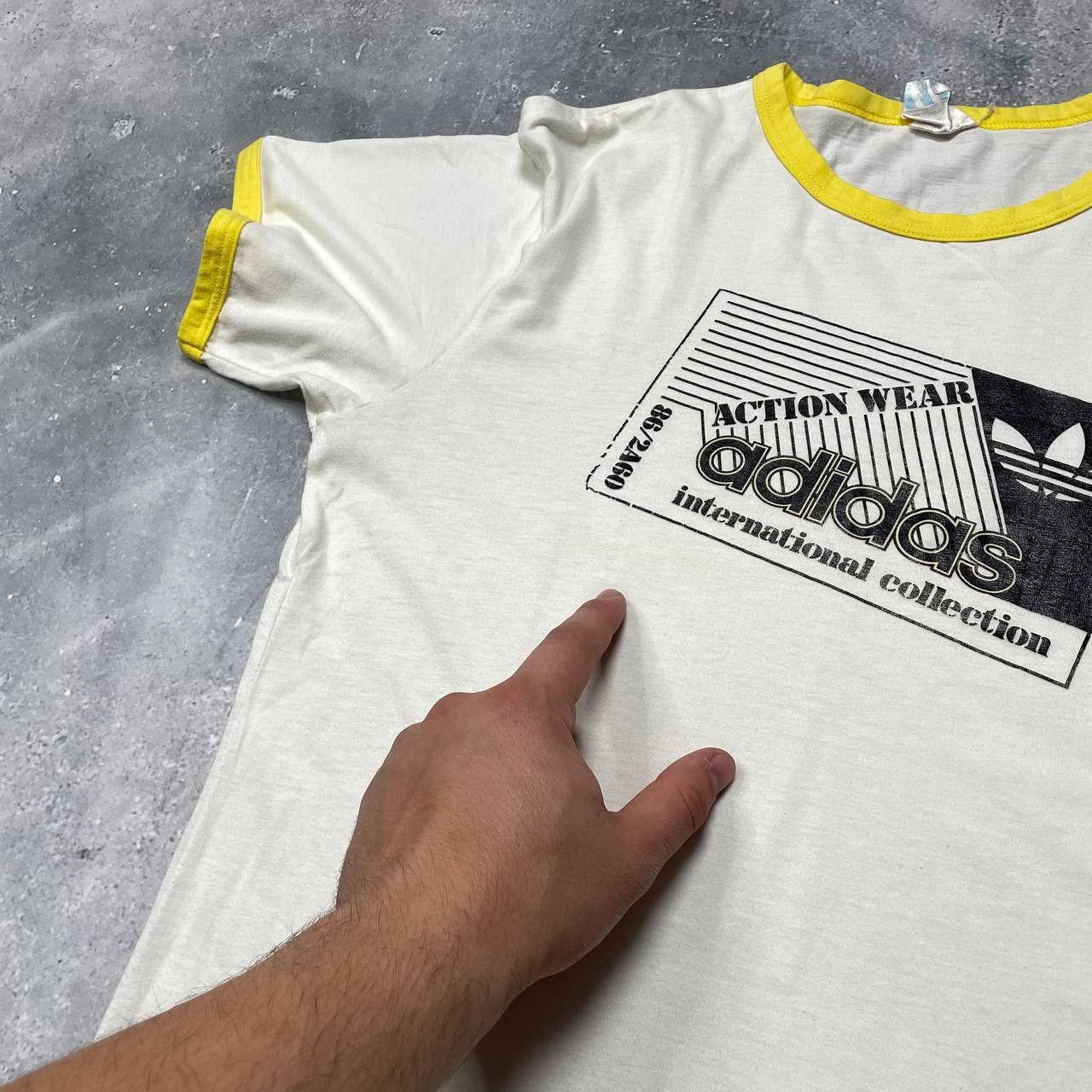 Vintage Vintage 80s 90s Adidas International Ringer Shirt Size L Size US L / EU 52-54 / 3 - 11 Thumbnail