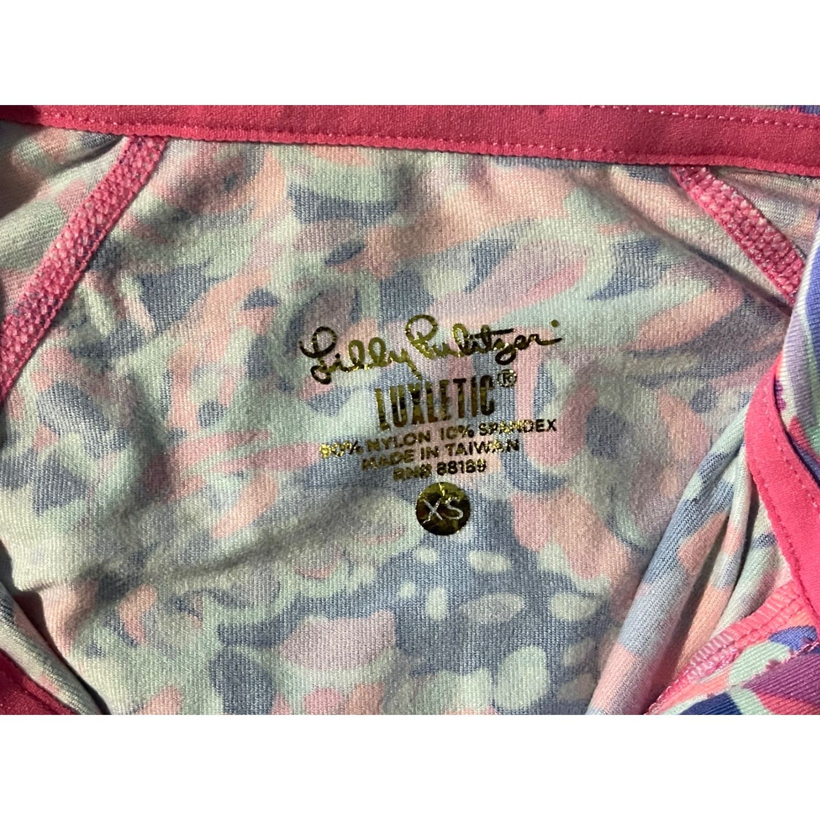 Lilly Pulitzer Lilly Pulitzer Luxletic Full Zip Jacket XS Women's Pink Athletic Collared Long Sleeve Size XS / US 0-2 / IT 36-38 - 3 Thumbnail