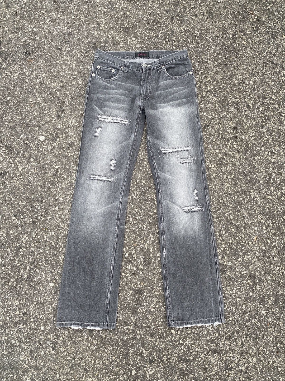 Japanese Brand Zero Sail Distressed Design Denim