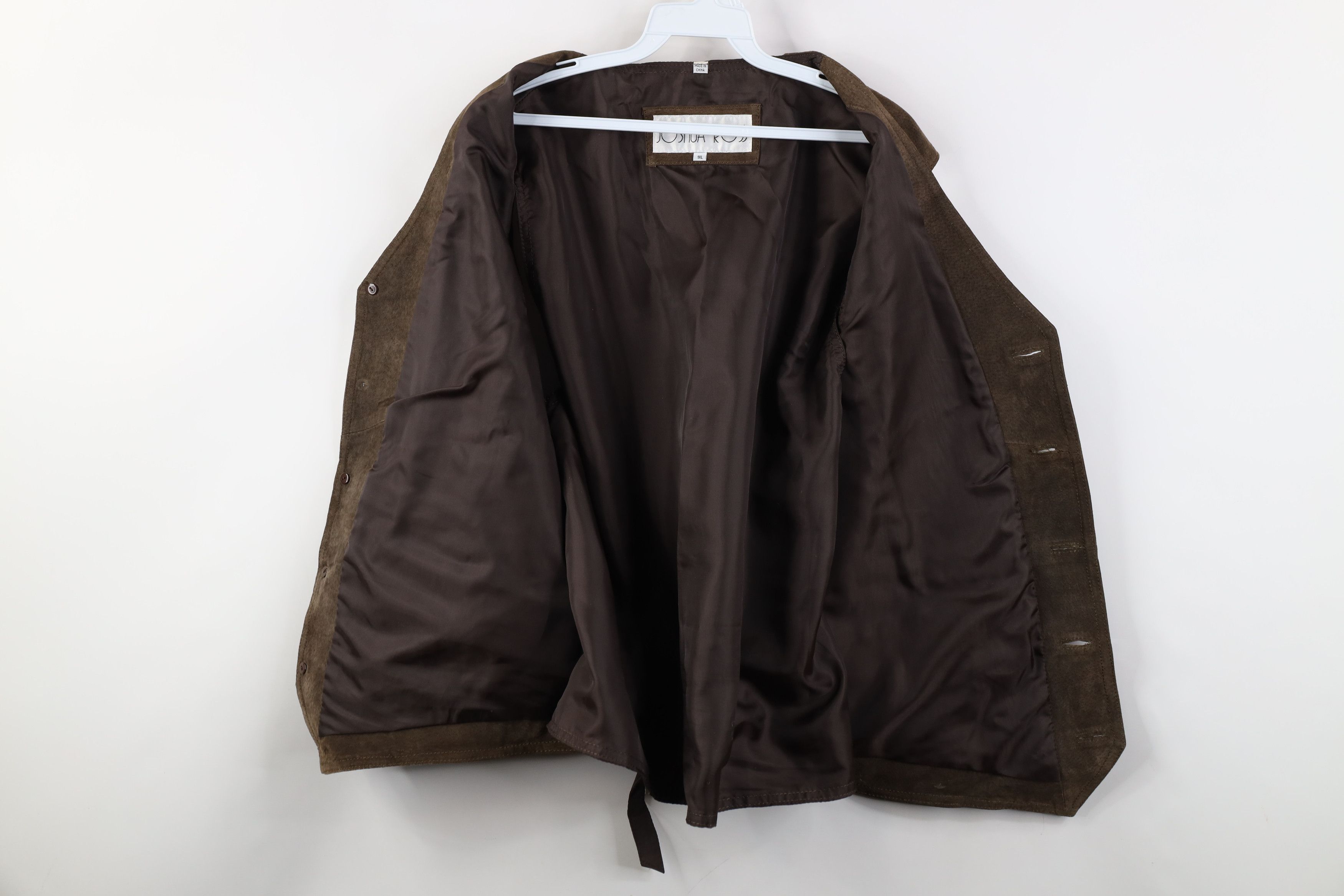Vintage Vintage 90s Streetwear Suede Leather Buckle Back Vest Jacket Size US XL / EU 56 / 4 - 9 Thumbnail
