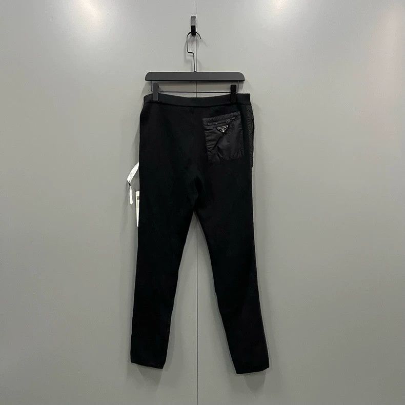 Prada Prada Black nylon stitching triangle trousers 2502-Nextarro Size US 32 / EU 48 - 2 Thumbnail