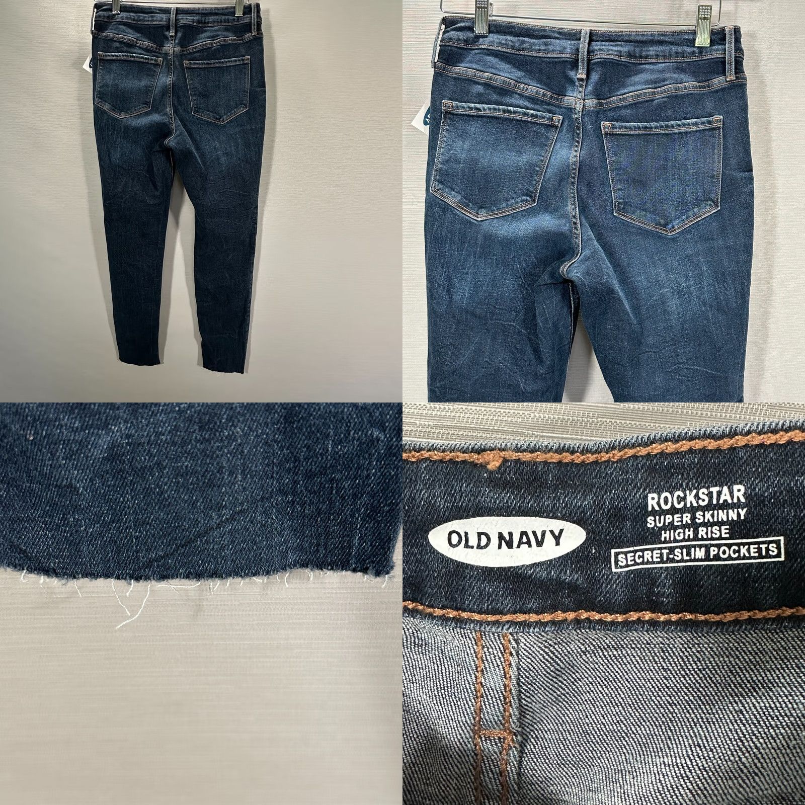 Old Navy Old Navy Rockstar Jeans Womens 8 Distressed High Rise Ankle Skinny Denim Blue Slim Regular 5-Pocket NWT Mens Womens Girls Boys Size 30" / US 8 / IT 44 - 8 Thumbnail