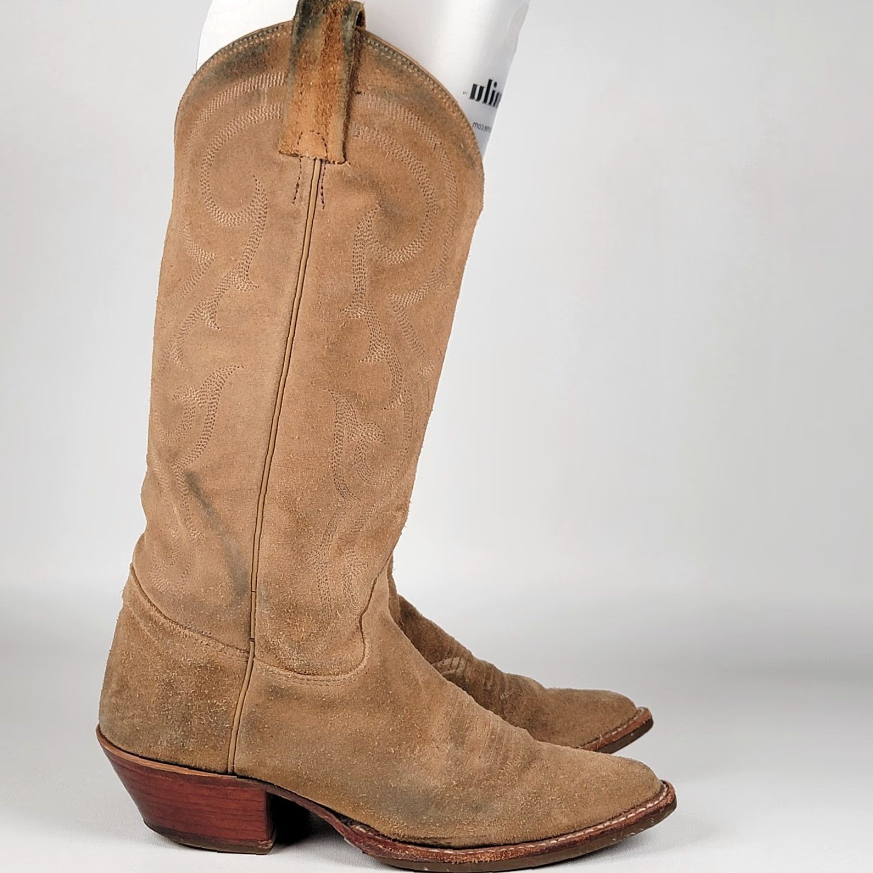 Tony Lama Tony Lama Boots Cowboy Ranchwear Boots Western Outpost 13" Brown Suede Almond Toe Pull On Men 5.5 B Casual Workwear Mens Size US 6 / EU 39 - 2 Thumbnail