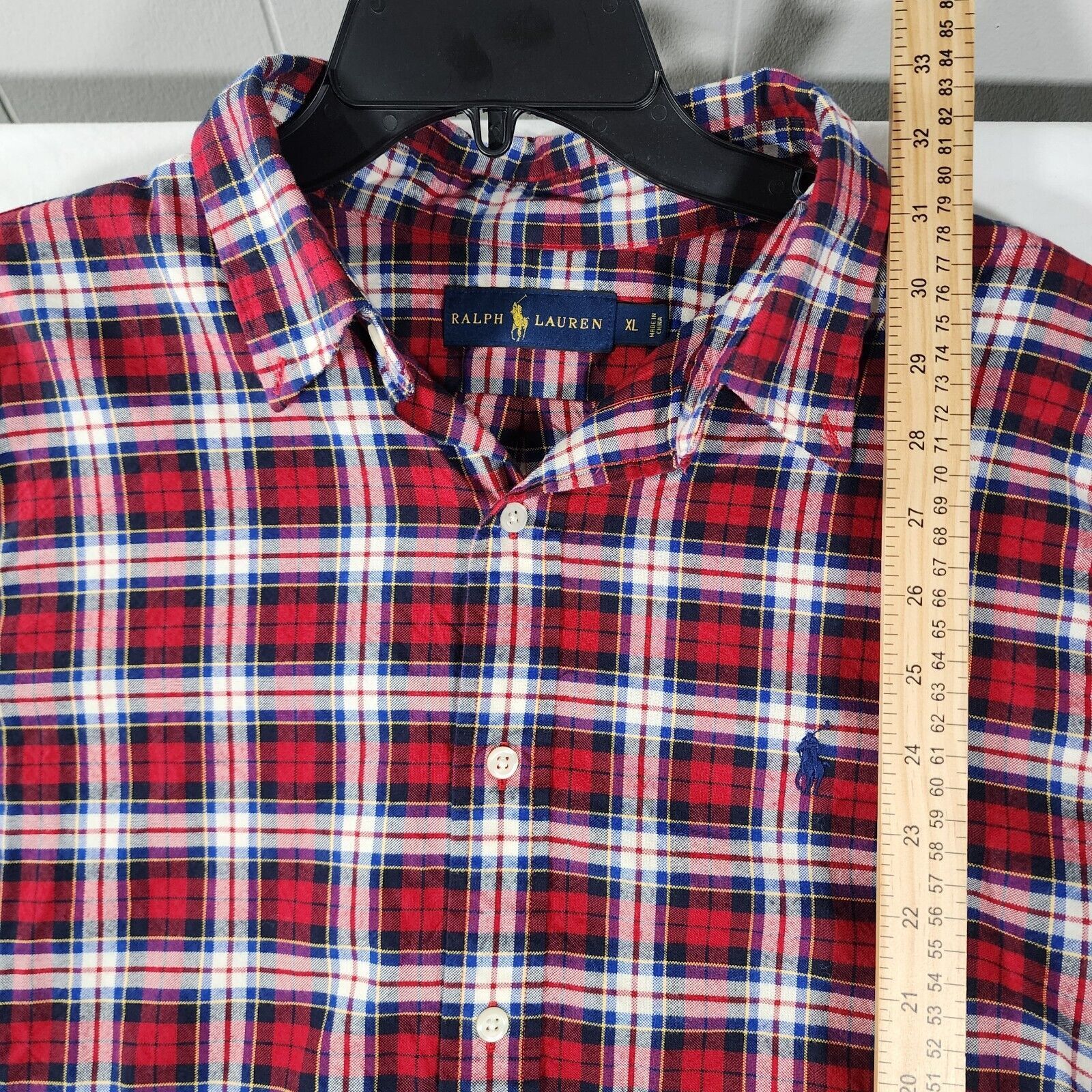 Ralph Lauren Ralph Lauren Long Sleeve Button Down Shirt XL Red Plaid Size US XL / EU 56 / 4 - 6 Thumbnail