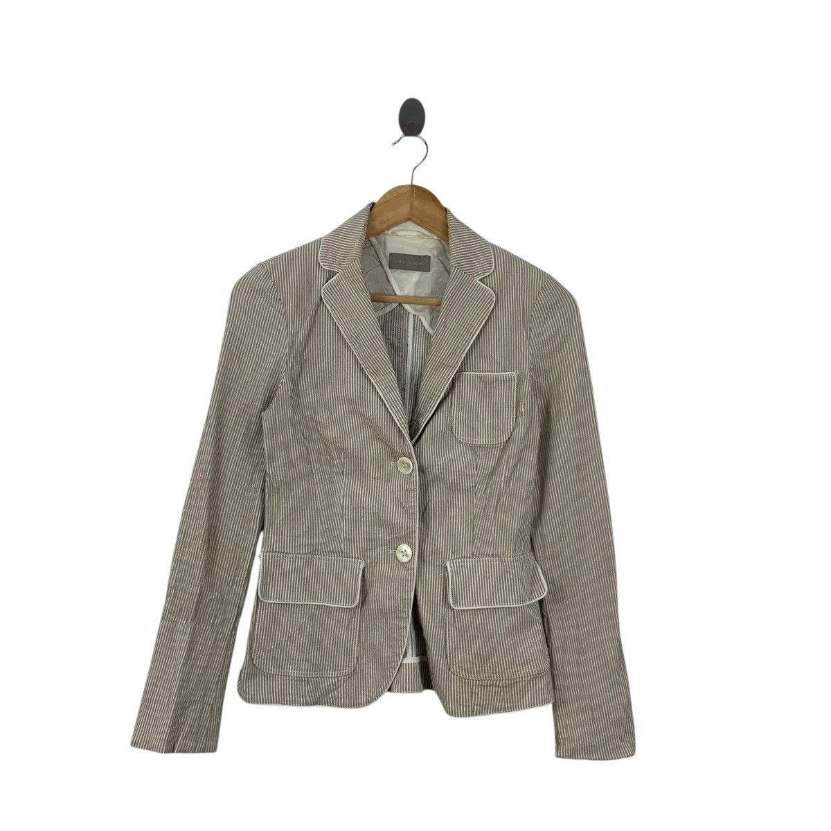 Vintage Vintage LAURA LINDOR Made In Italy Sport Coat Striped Jacket Size XS / US 0-2 / IT 36-38 - 3 Thumbnail