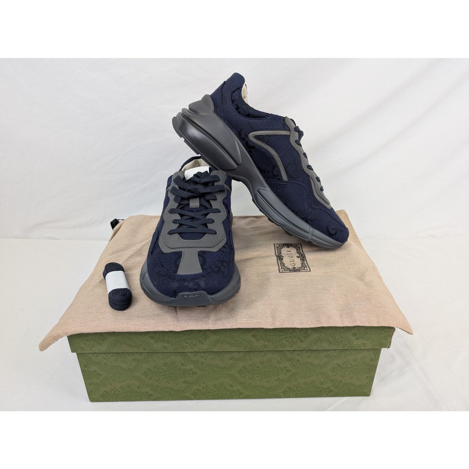 Gucci o1rshd1 GG Canvas Microsoft Sneakers in Grey Size US 10.5 / EU 43-44 - 12 Thumbnail