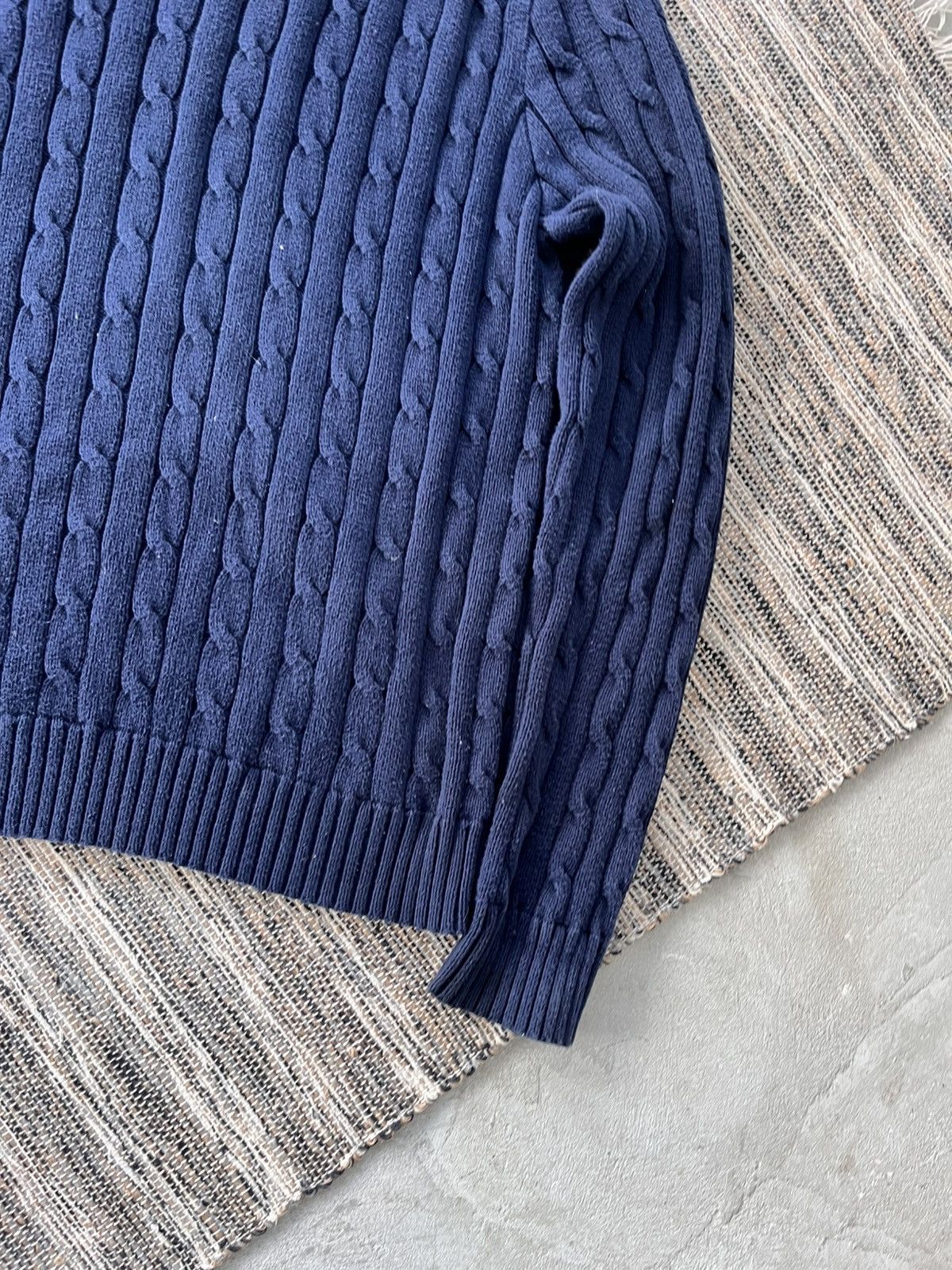 Polo Ralph Lauren Vintage Polo Ralph Lauren Navy Knit Sweater Y2K Avantgarde Size XL / US 12-14 / IT 48-50 - 14 Thumbnail