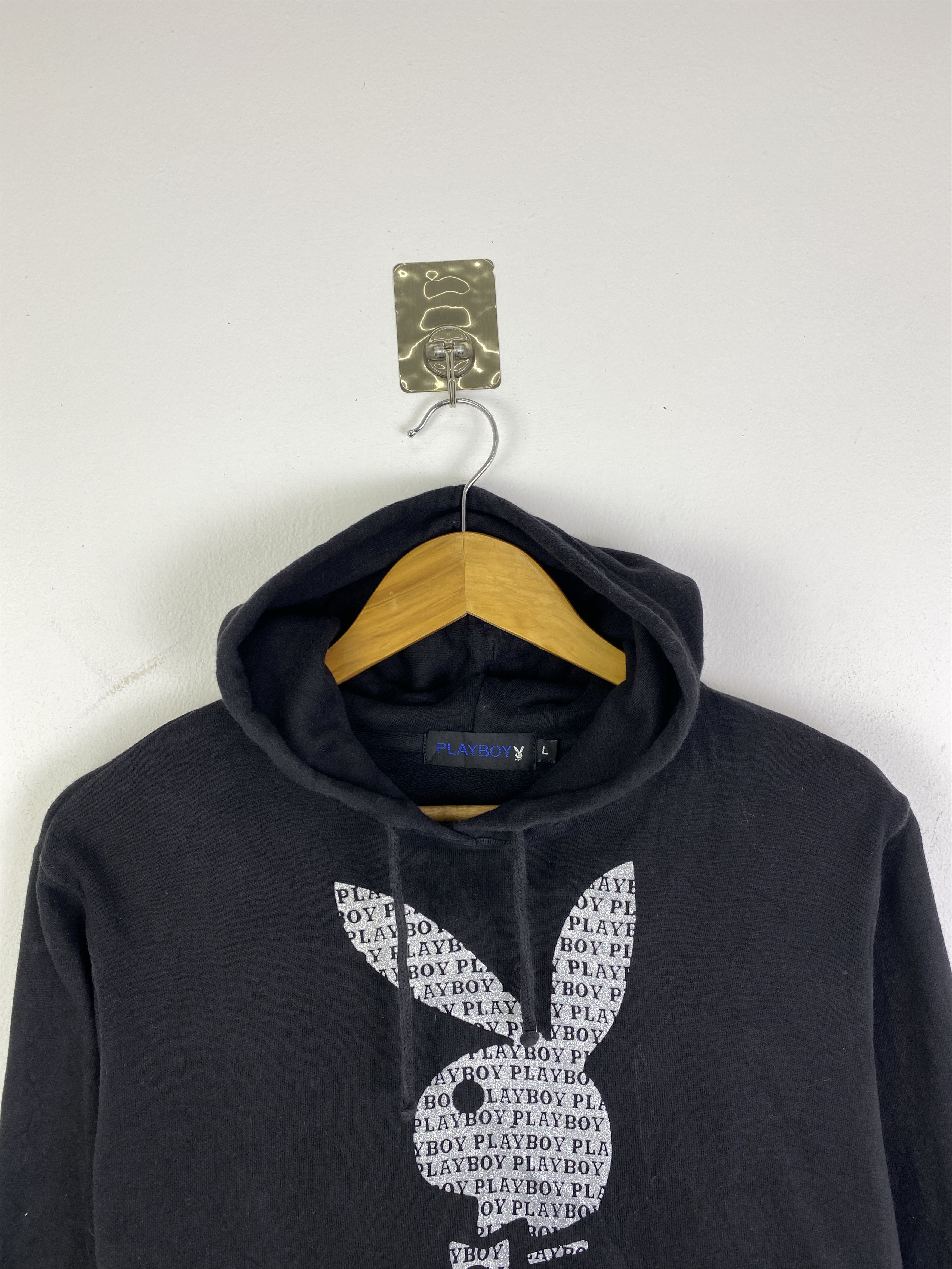 Playboy Vintage Playboy Pullover Central Logo Hoodie SH0276 Size US L / EU 52-54 / 3 - 2 Thumbnail