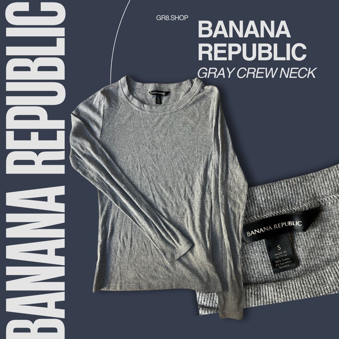 Banana Republic Banana Republic Gray Crew Neck Sweater Women’s Size S Size S / US 4 / IT 40 - 1 Thumbnail
