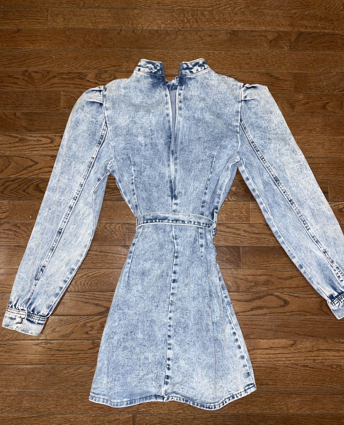 Nasty Gal Stone washed belted denim dress Size S / US 4 / IT 40 - 2 Thumbnail