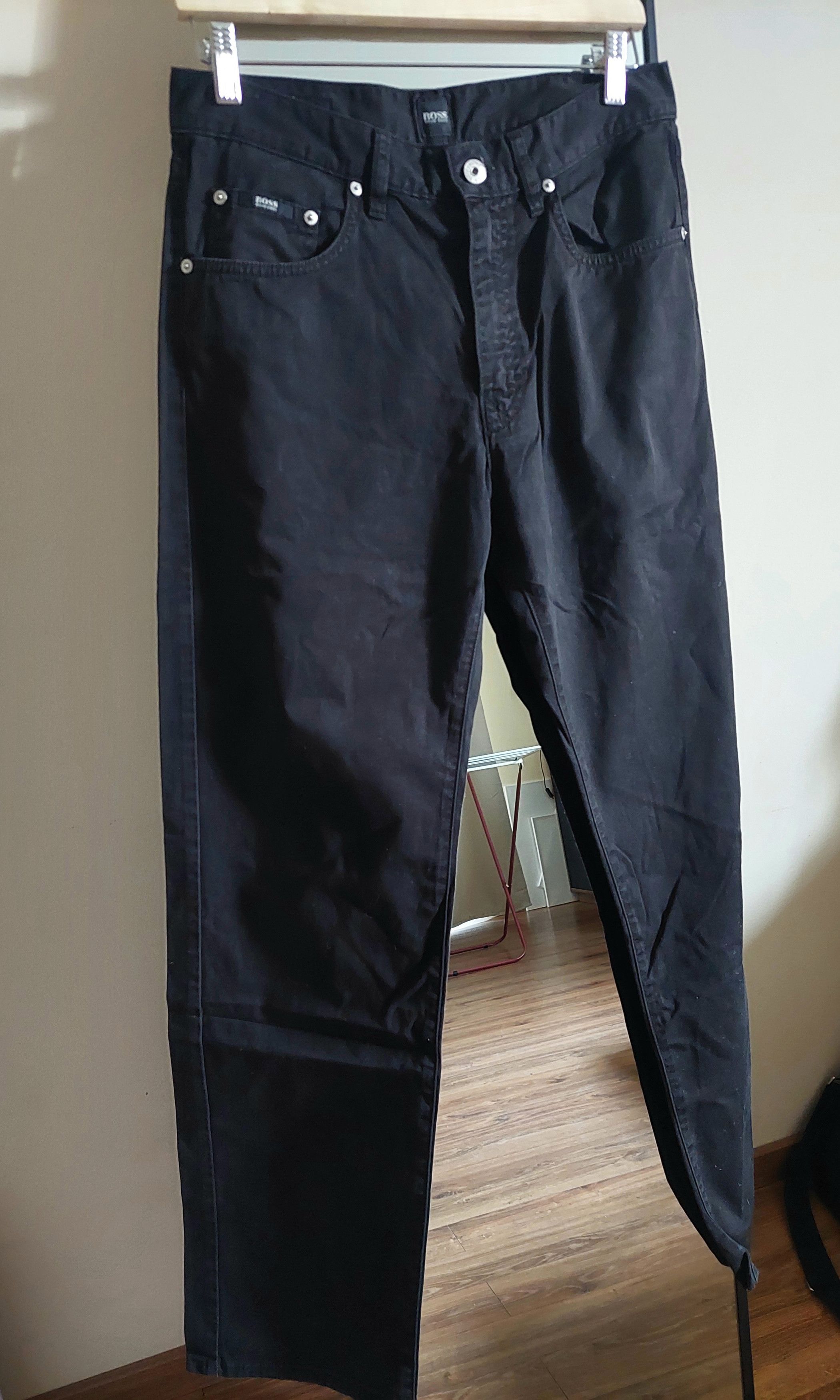 Hugo Boss Hugo Boss black denim trousers wide legs Size 27" / US 4 / IT 40 - 6 Thumbnail