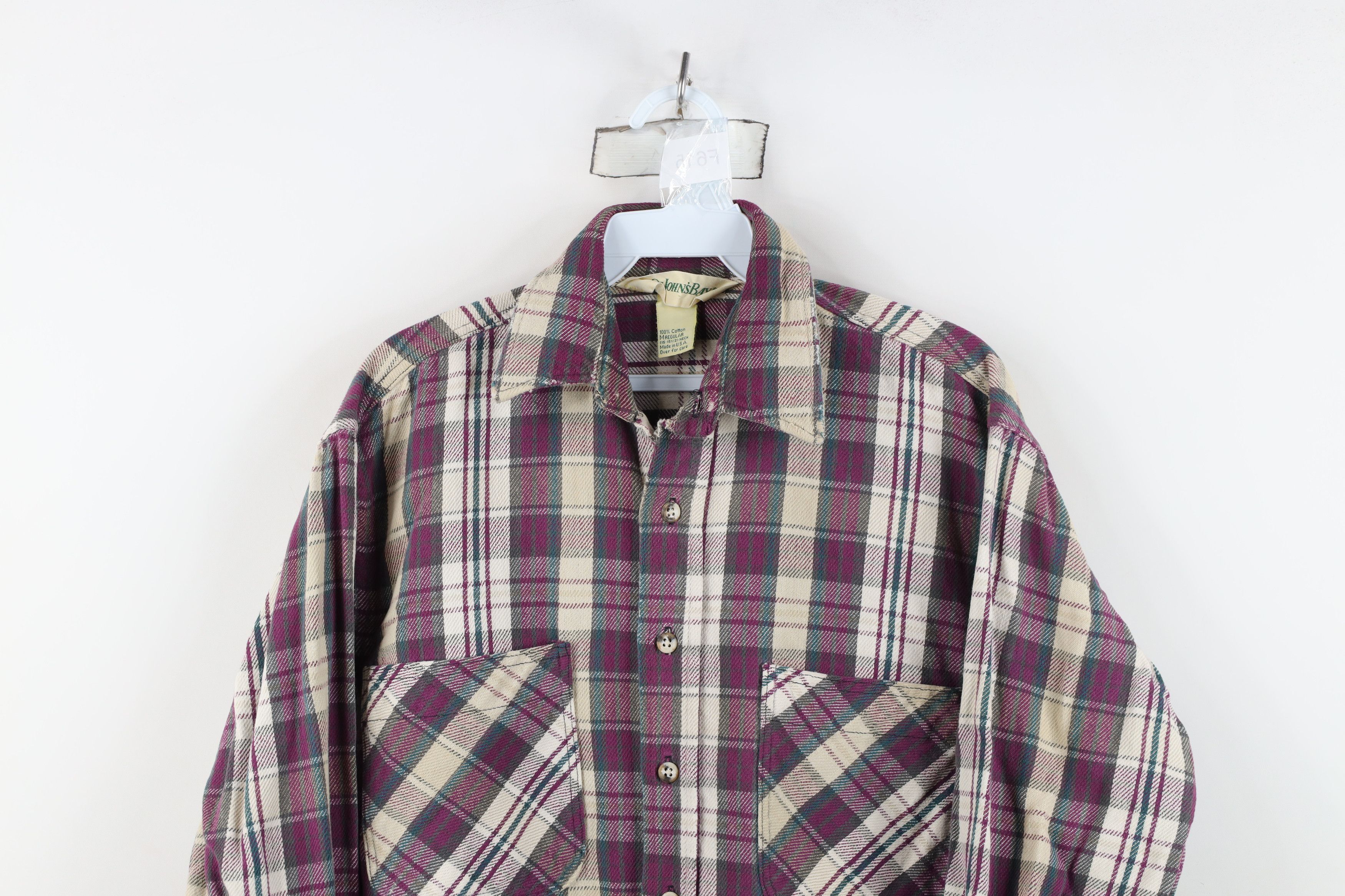 Vintage Vintage 90s Streetwear Heavyweight Flannel Button Shirt USA Size US M / EU 48-50 / 2 - 2 Thumbnail