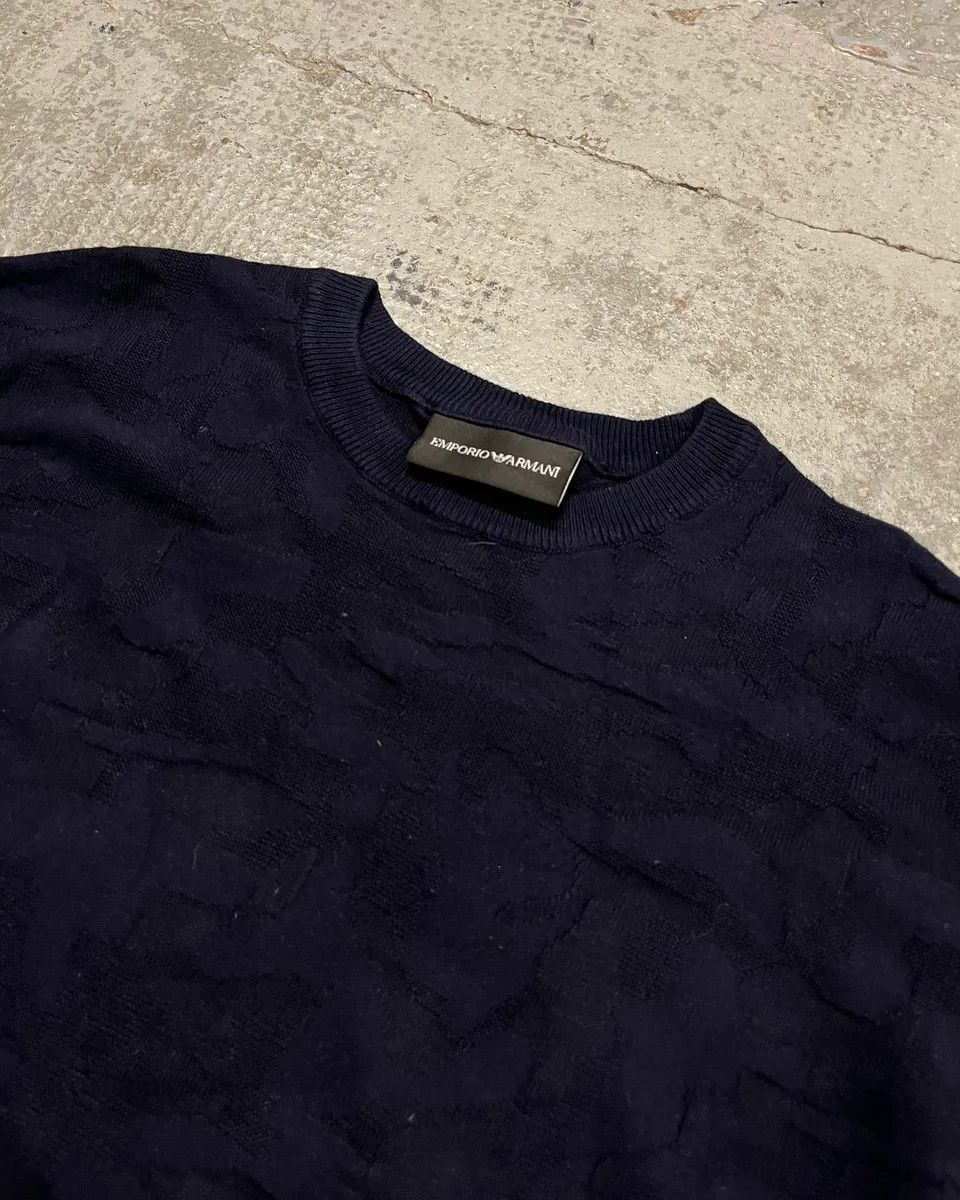 Emporio Armani Emporio Armani Navy Textured Sweater Size US S / EU 44-46 / 1 - 5 Thumbnail