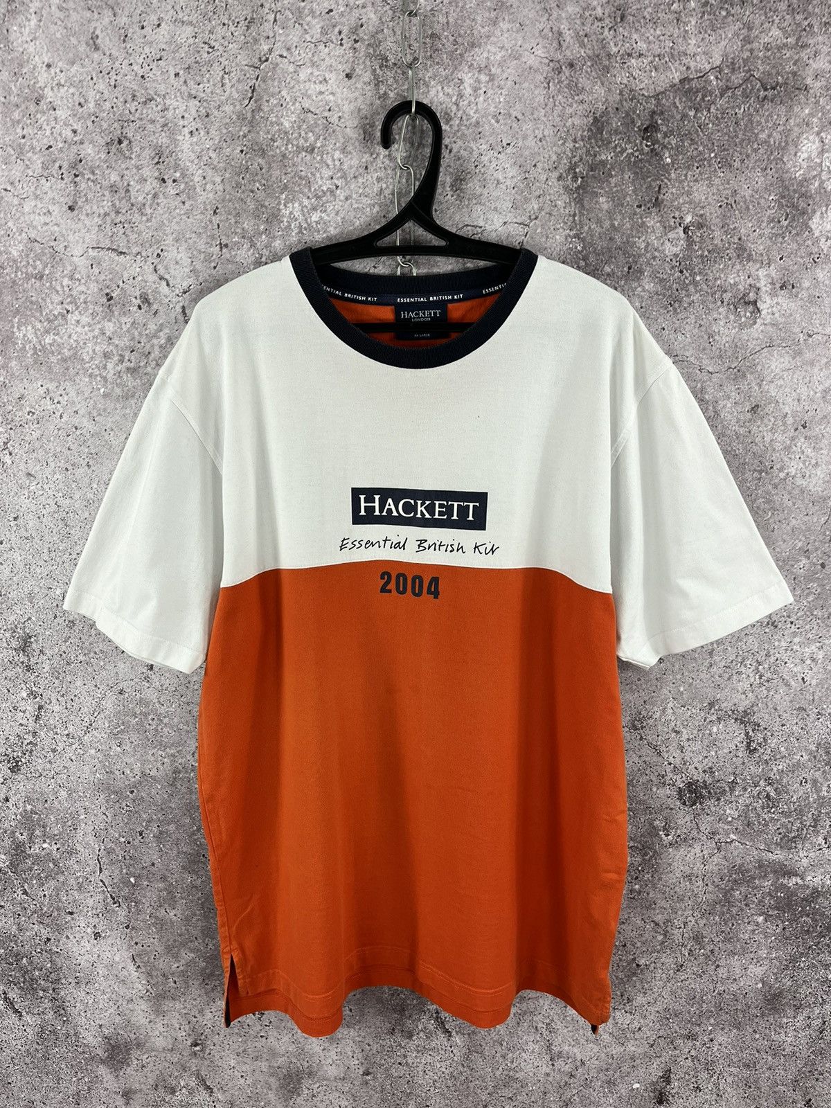 Hackett × Vintage Hackett London T-Shirt Big Logo White/Orange Size 2XL Size US XXL / EU 58 / 5 - 1 Thumbnail