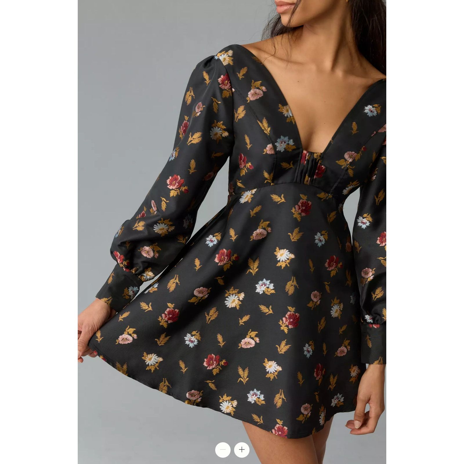 Anthropologie Maeve Sculpted V-Neck A-Line Mini Dress Size 4 Size S / US 4 / IT 40 - 2 Thumbnail