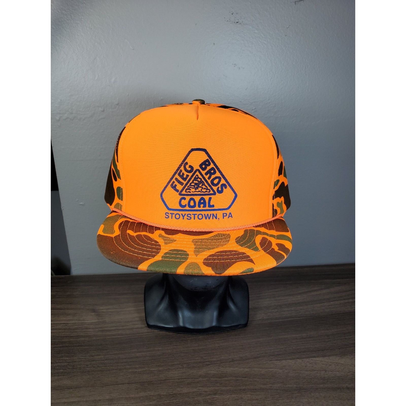 Nissan × Vintage Fieg Bros Coal Snapback Hat Blaze Orange Camouflage Cap Size ONE SIZE - 2 Thumbnail