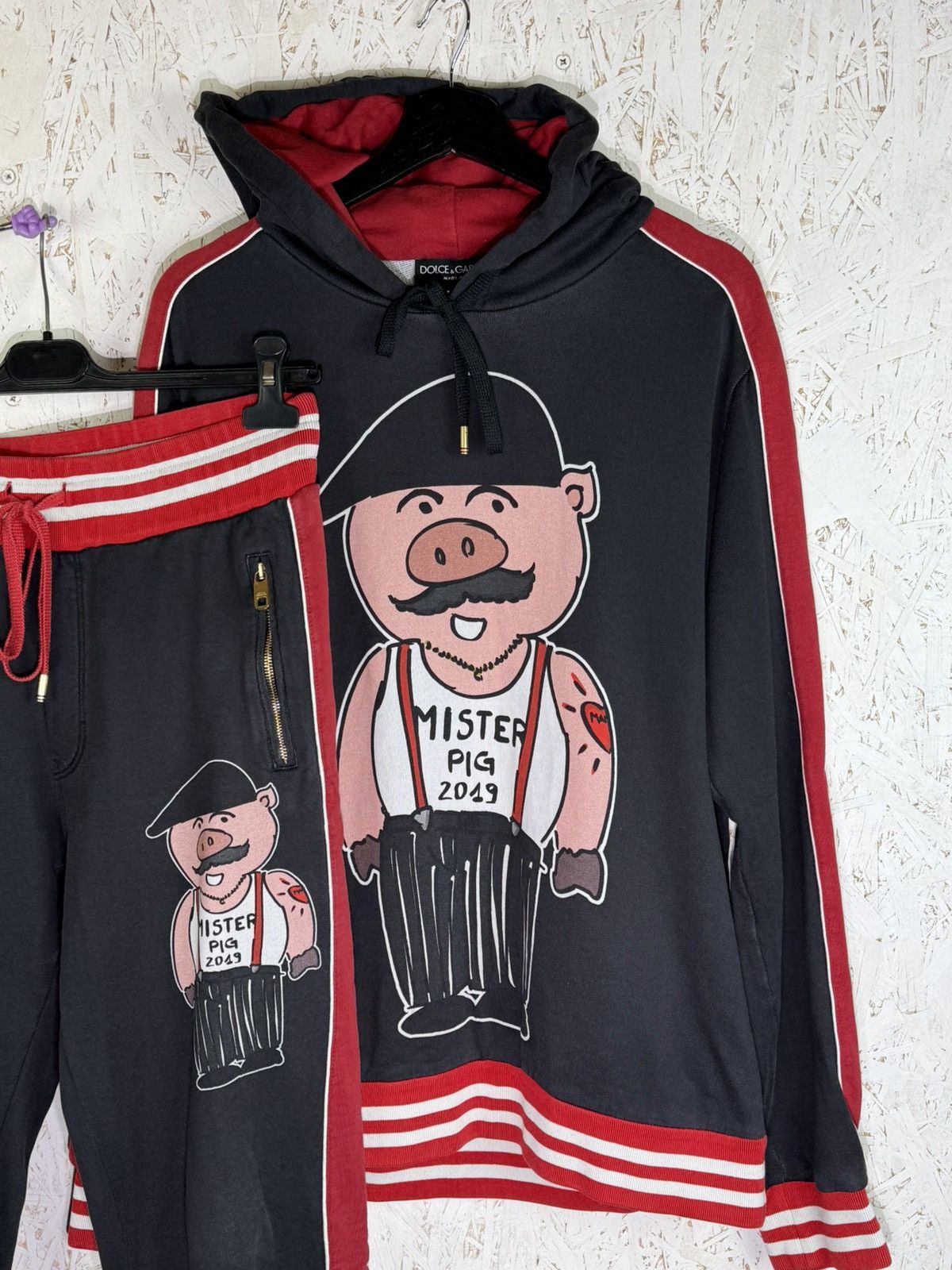 Dolce & Gabbana Dolce & Gabbana Mister Pig 2019 Tracksuit Set Hoodie Pants Size US L / EU 52-54 / 3 - 1 Thumbnail