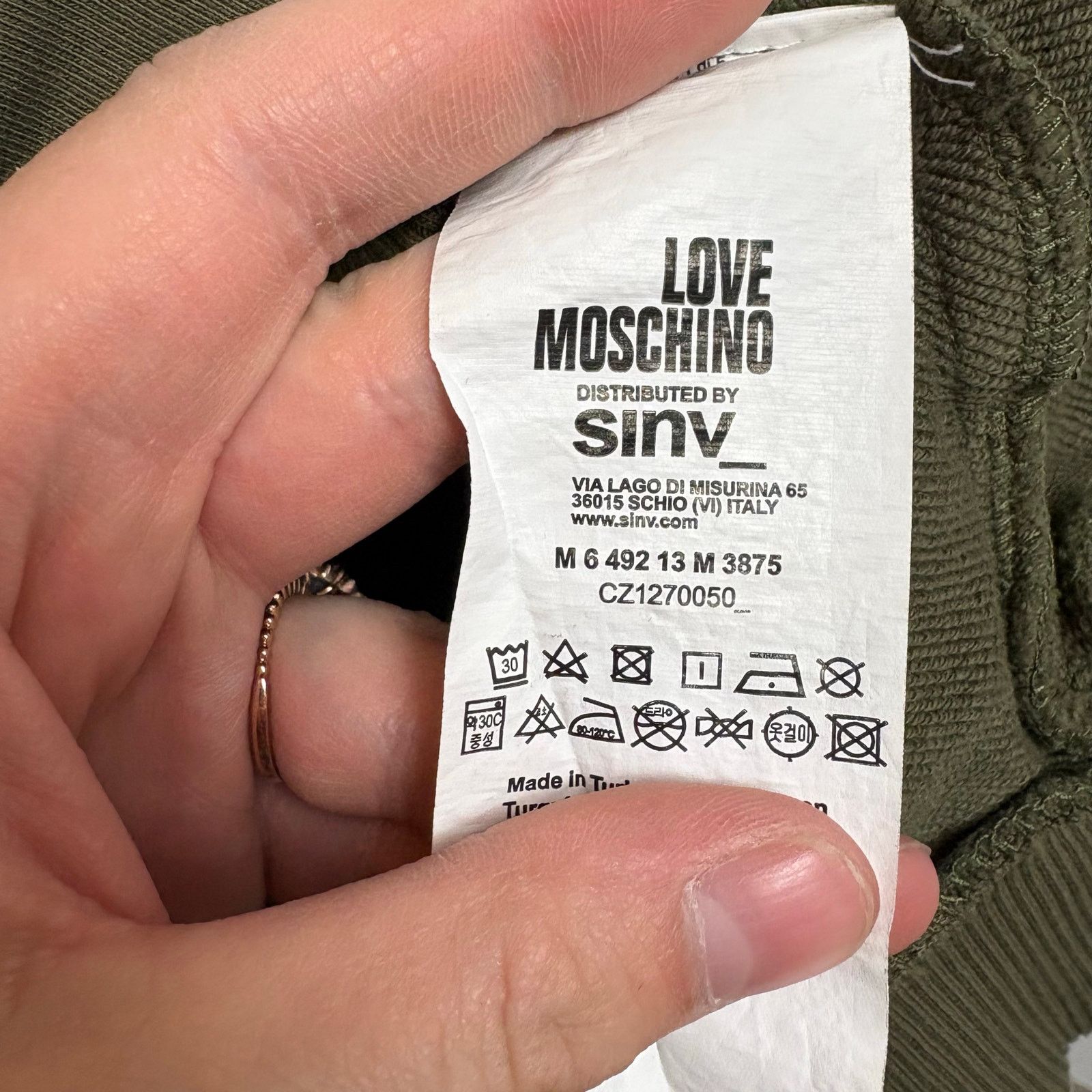 Love Moschino Love Moschino Olive Green Logo Hoodie Men’s 2XL Sweatshirt Size US XXL / EU 58 / 5 - 7 Thumbnail